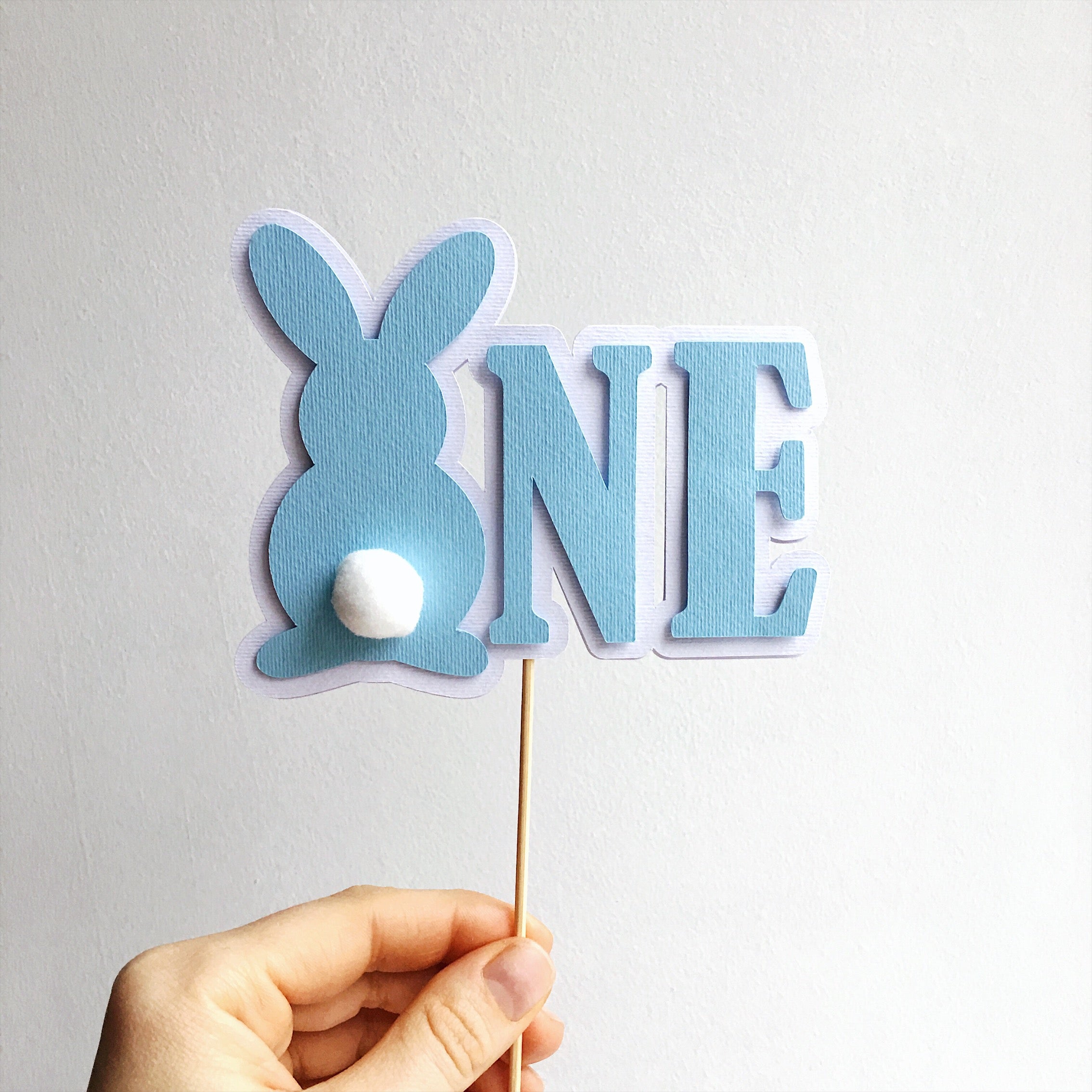  Boy First Birthday Decorations - One Cake Topper, Blue