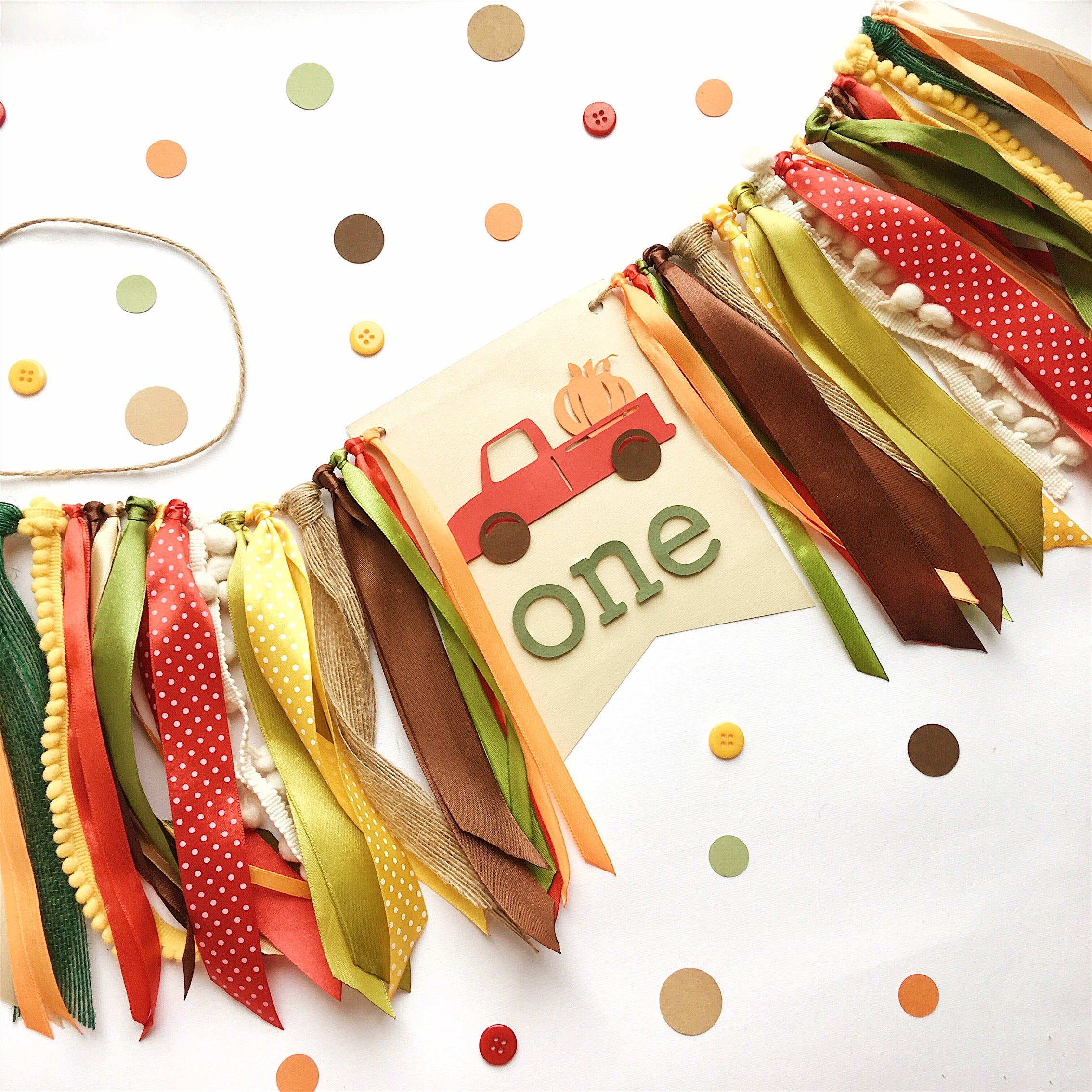 Pumpkin Truck: Highchair Banner