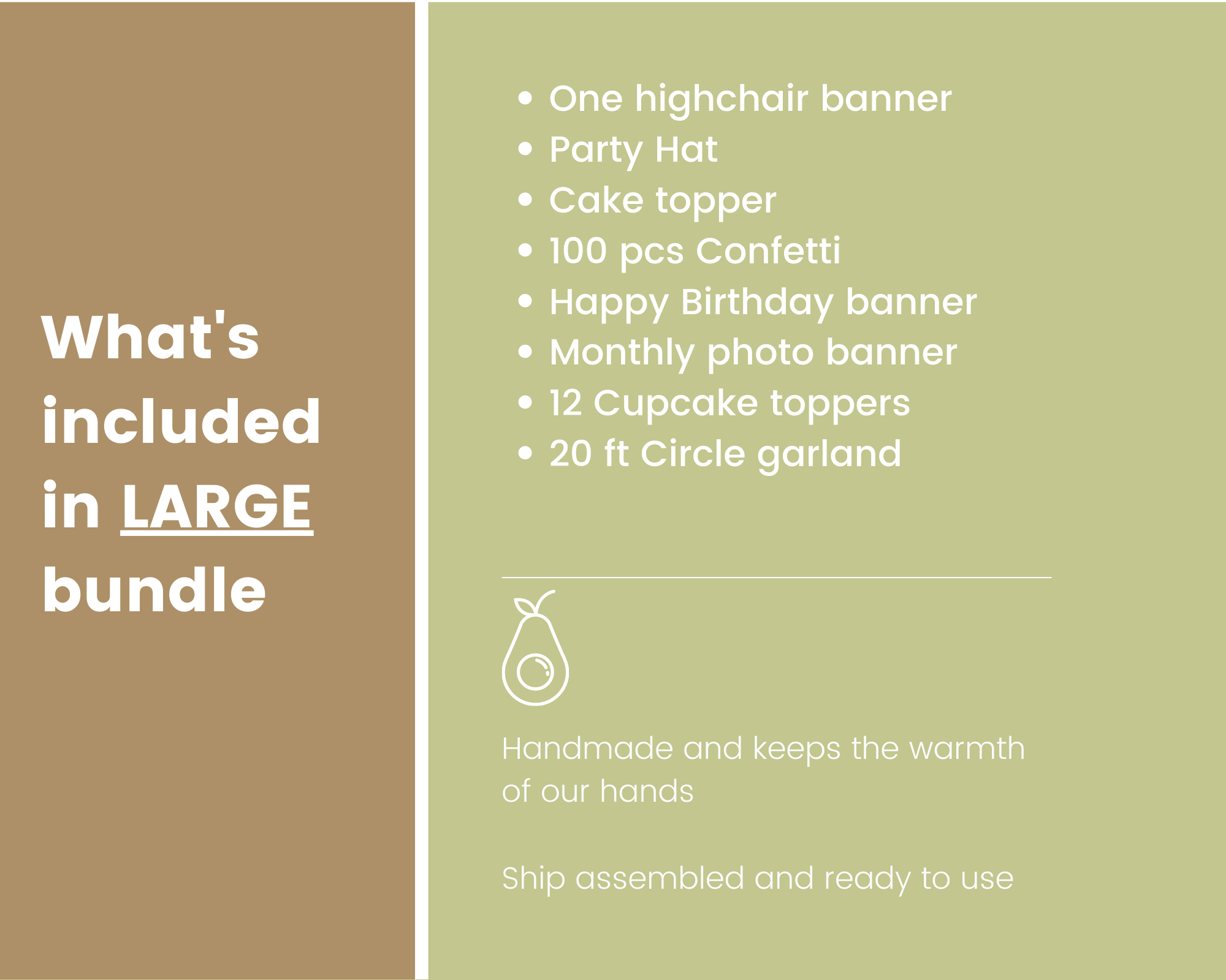 Avocado LARGE bundle includes