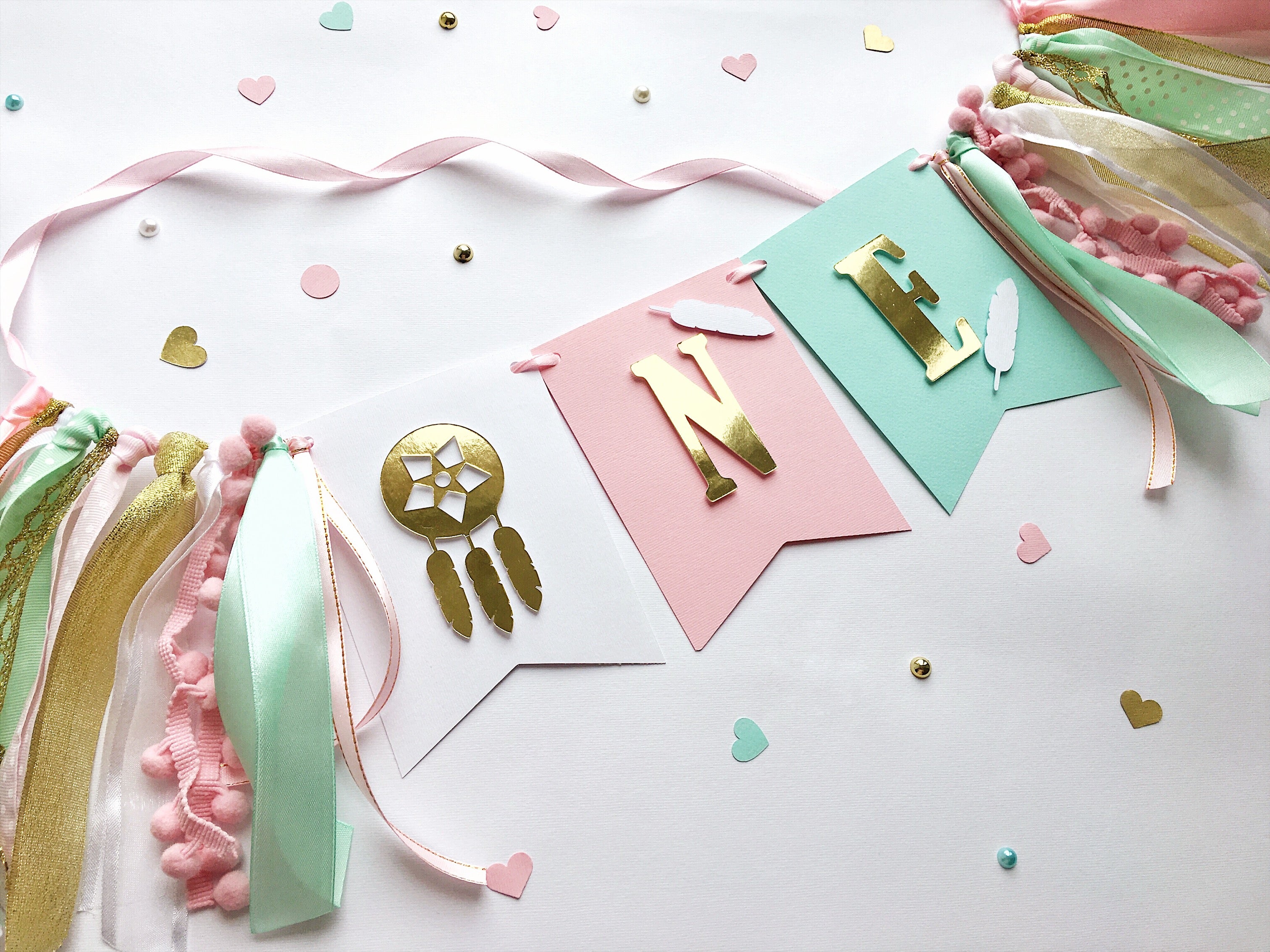 Boho One Highchair Banner Boho 1st Birthday Decorations Boho First Birthday Party