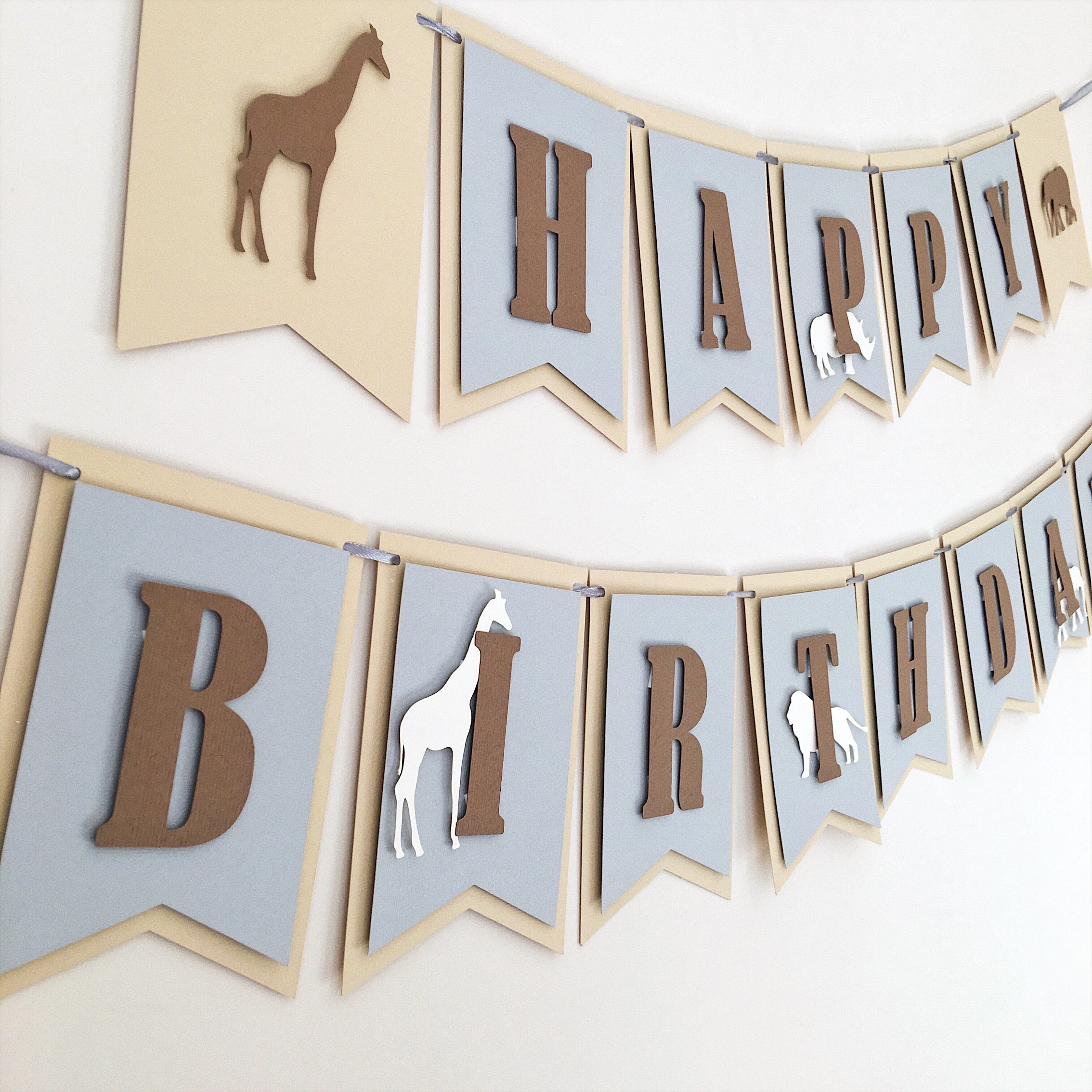 Safari First Birthday Banner Safari Themed First Birthday Party Safari First Birthday Decor Safari Theme Happy Birthday Banner