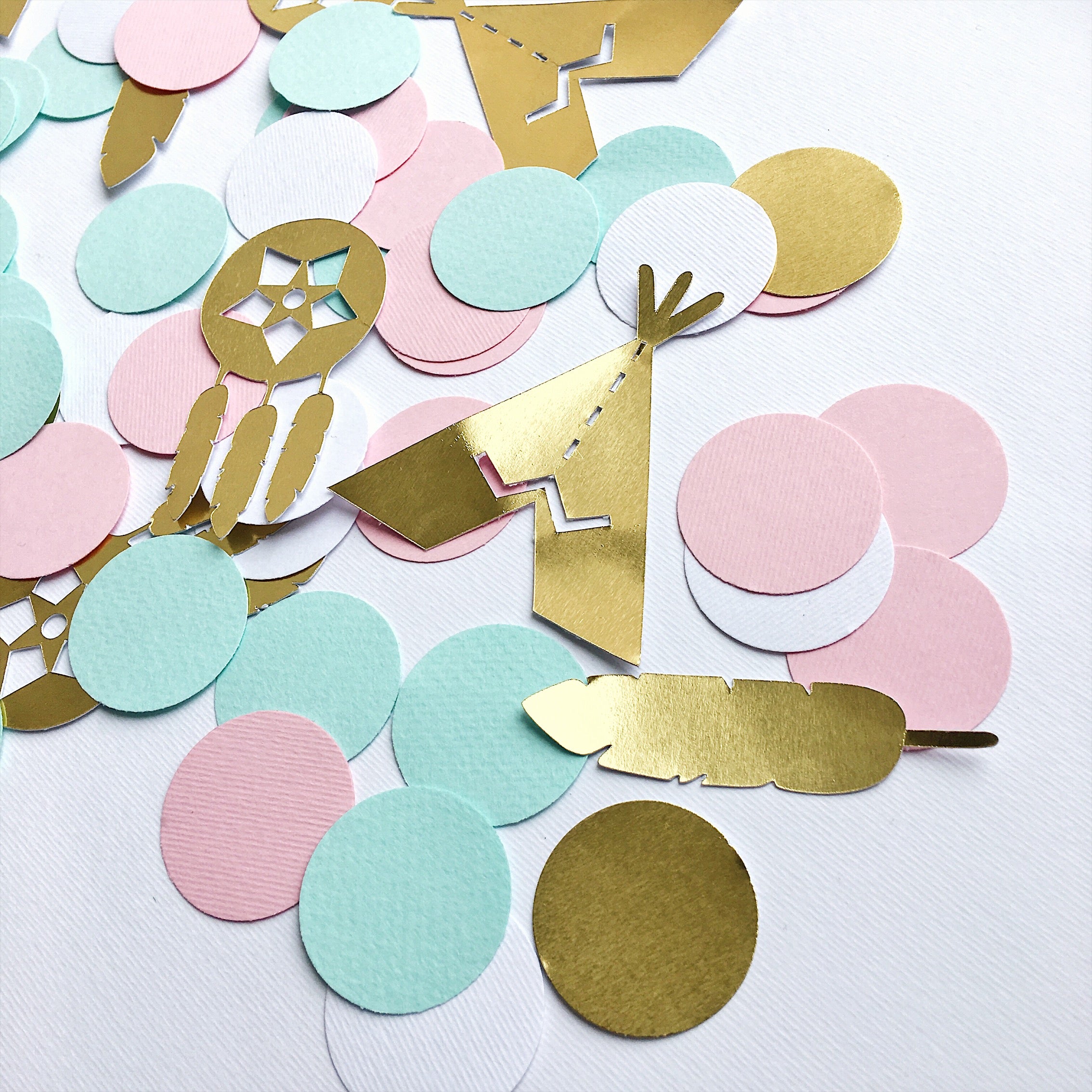 Boho Birthday Confetti Baby Shower Decorations Boho Party Mint Boho Confetti