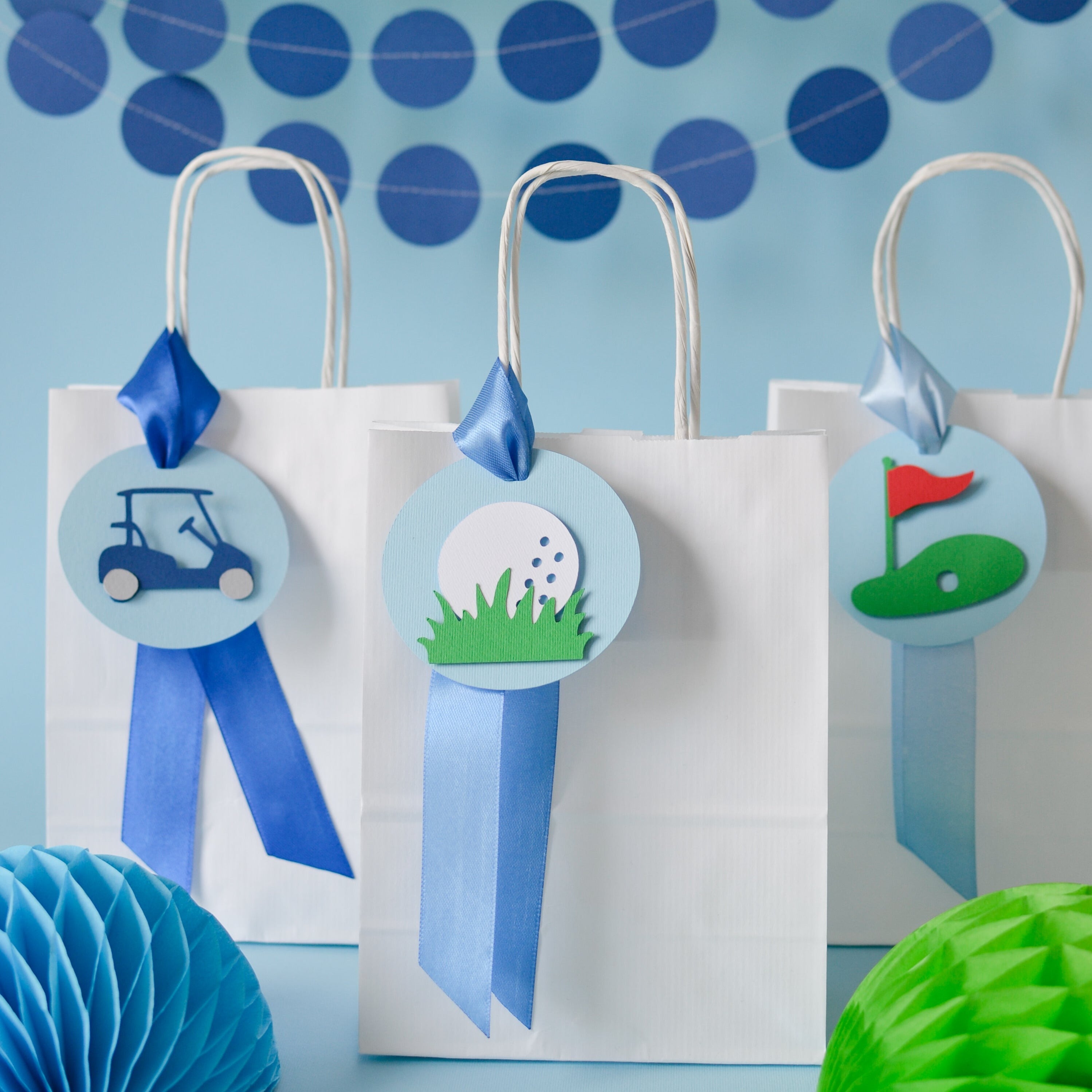 Golf Gift Favor Paper Bags Hole in One Birthday Party Decorations Golf Baby Shower A Little Putter is on the Way Gender Reveal Lets Par-tee