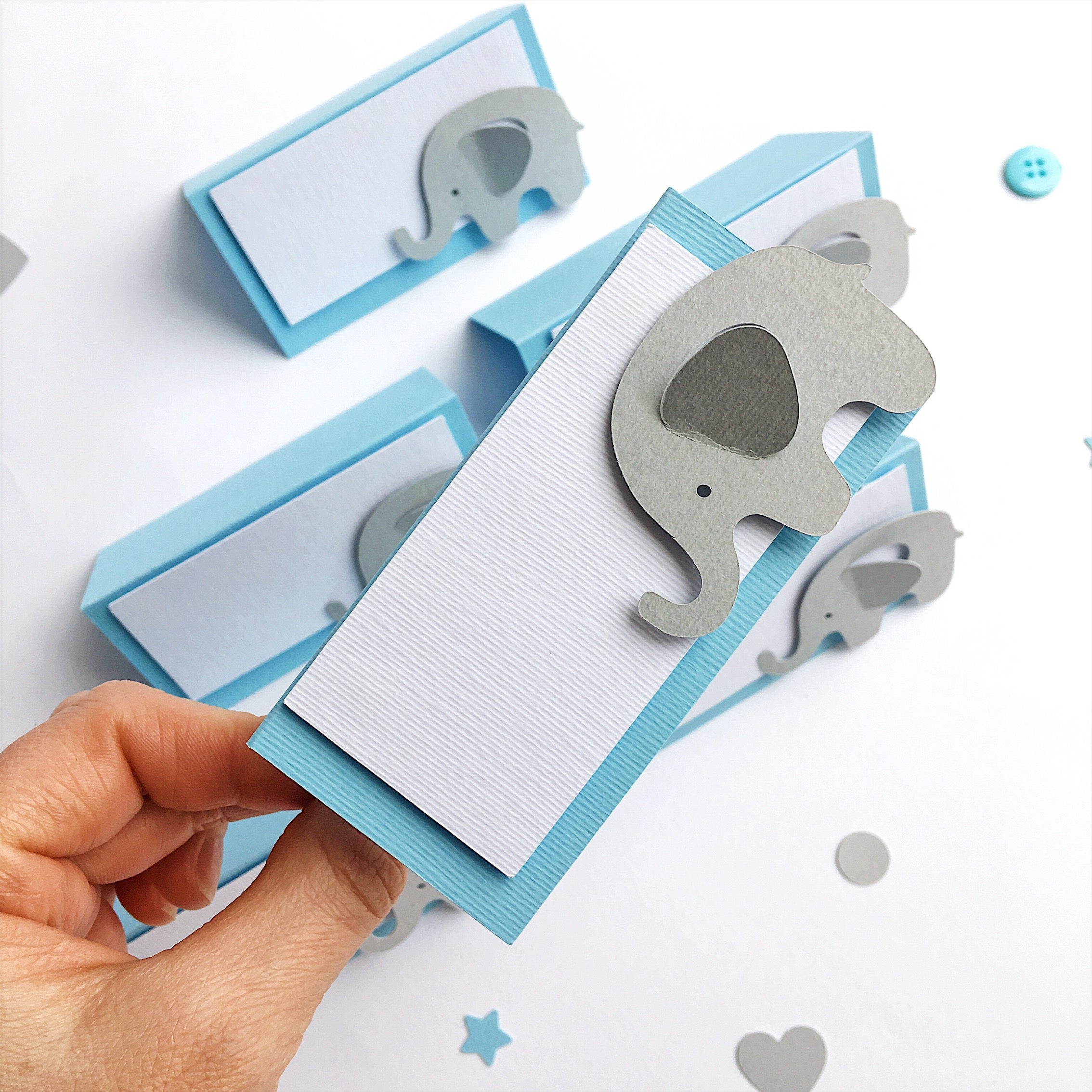 Blue Elephant Place Cards