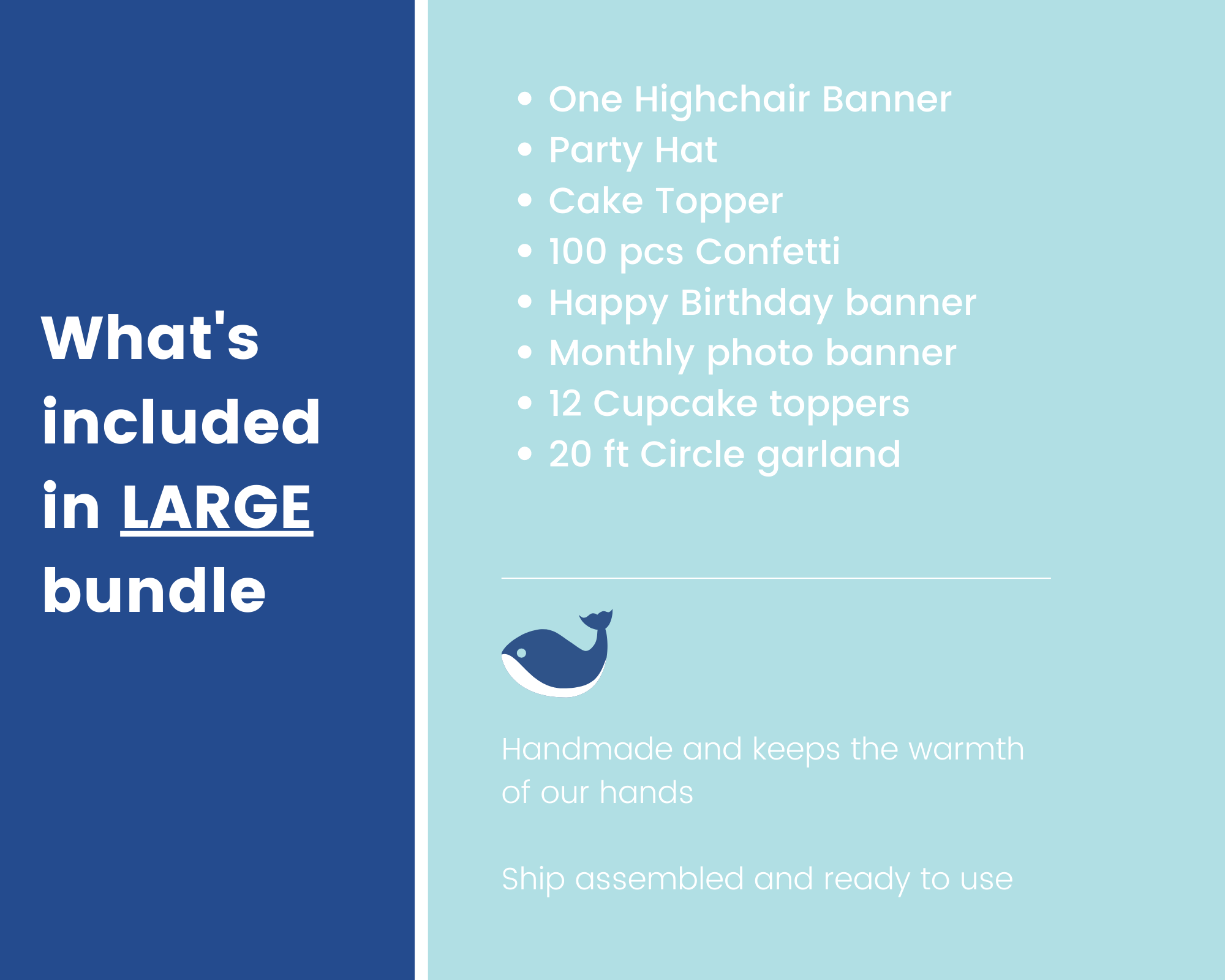 Whale 1st Birthday Party Bundle