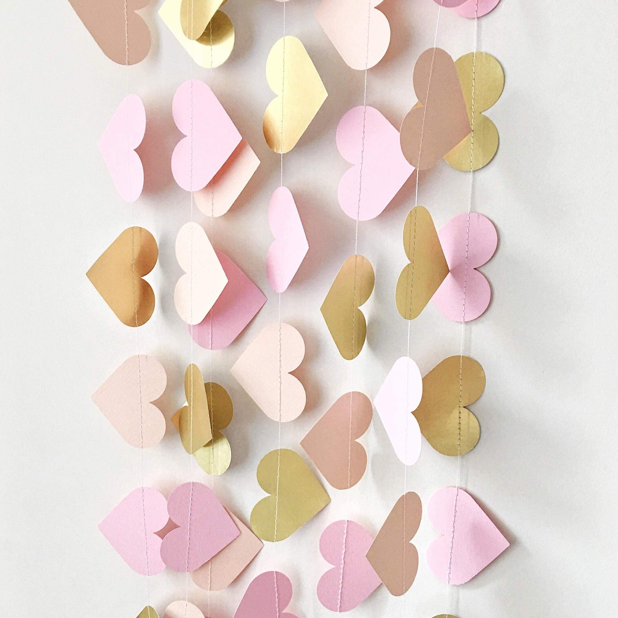Hearts Garland Girl 1st Birthday Decorations