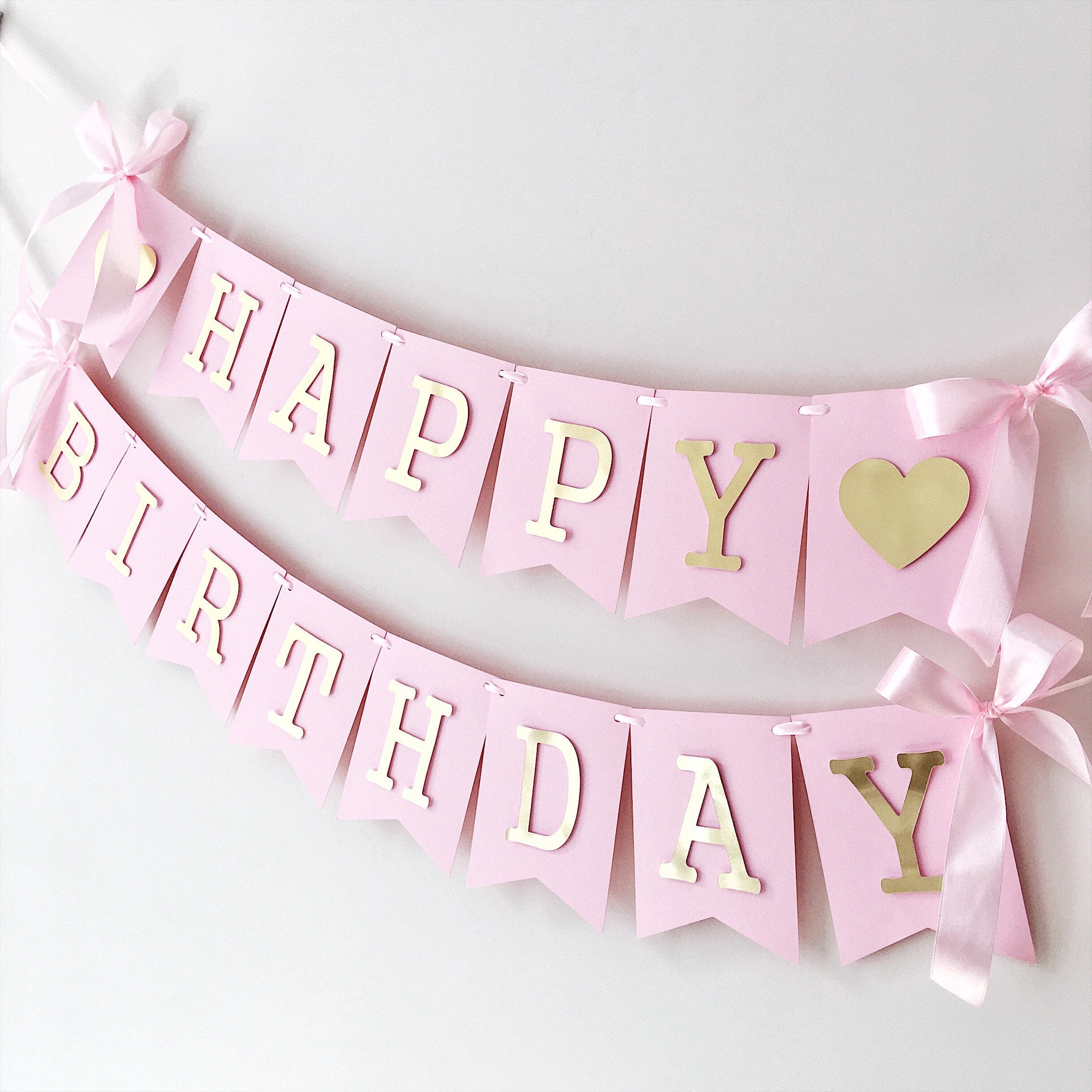 Girl 1st Birthday Banner