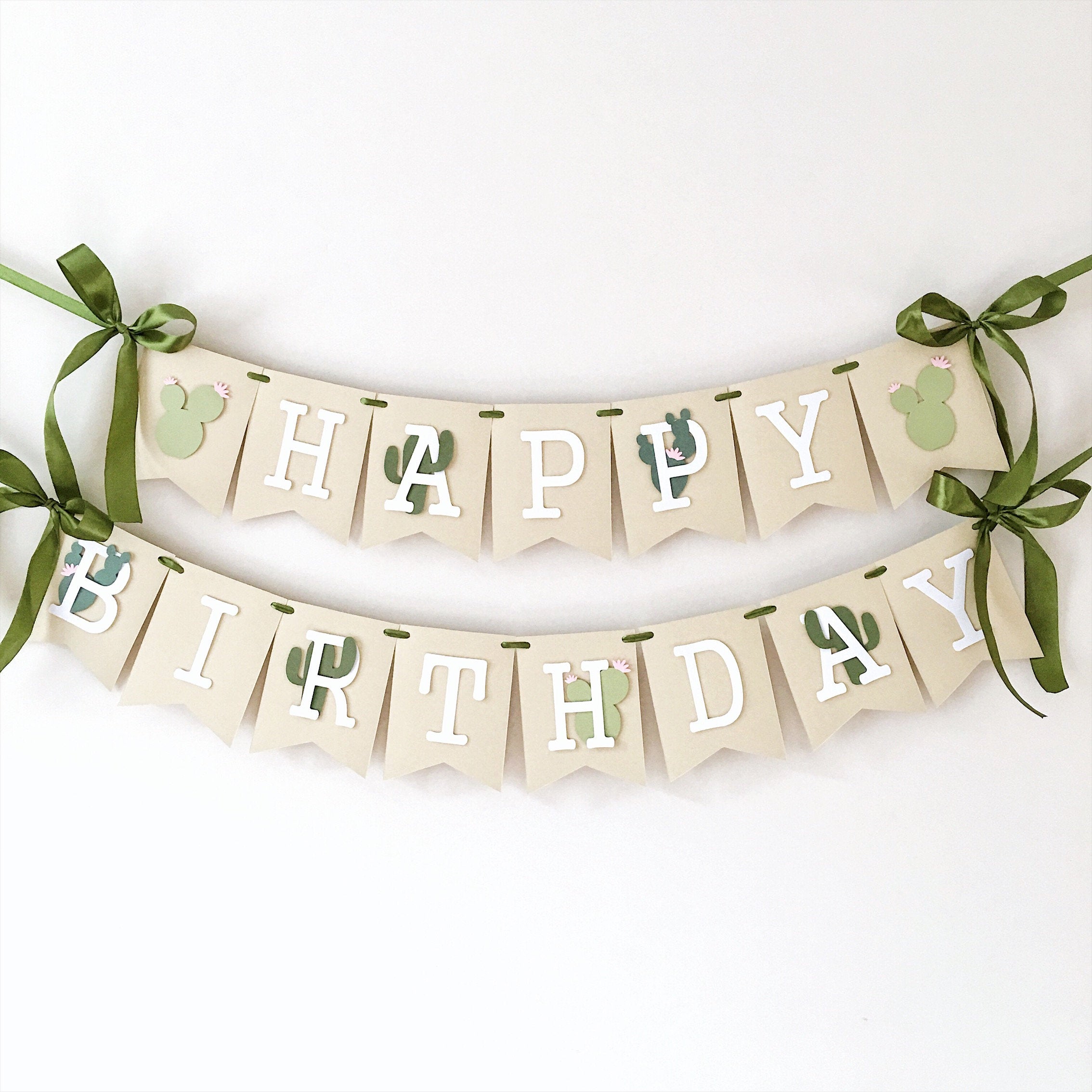 succulent themed birthday party Cactus Birthday Banner