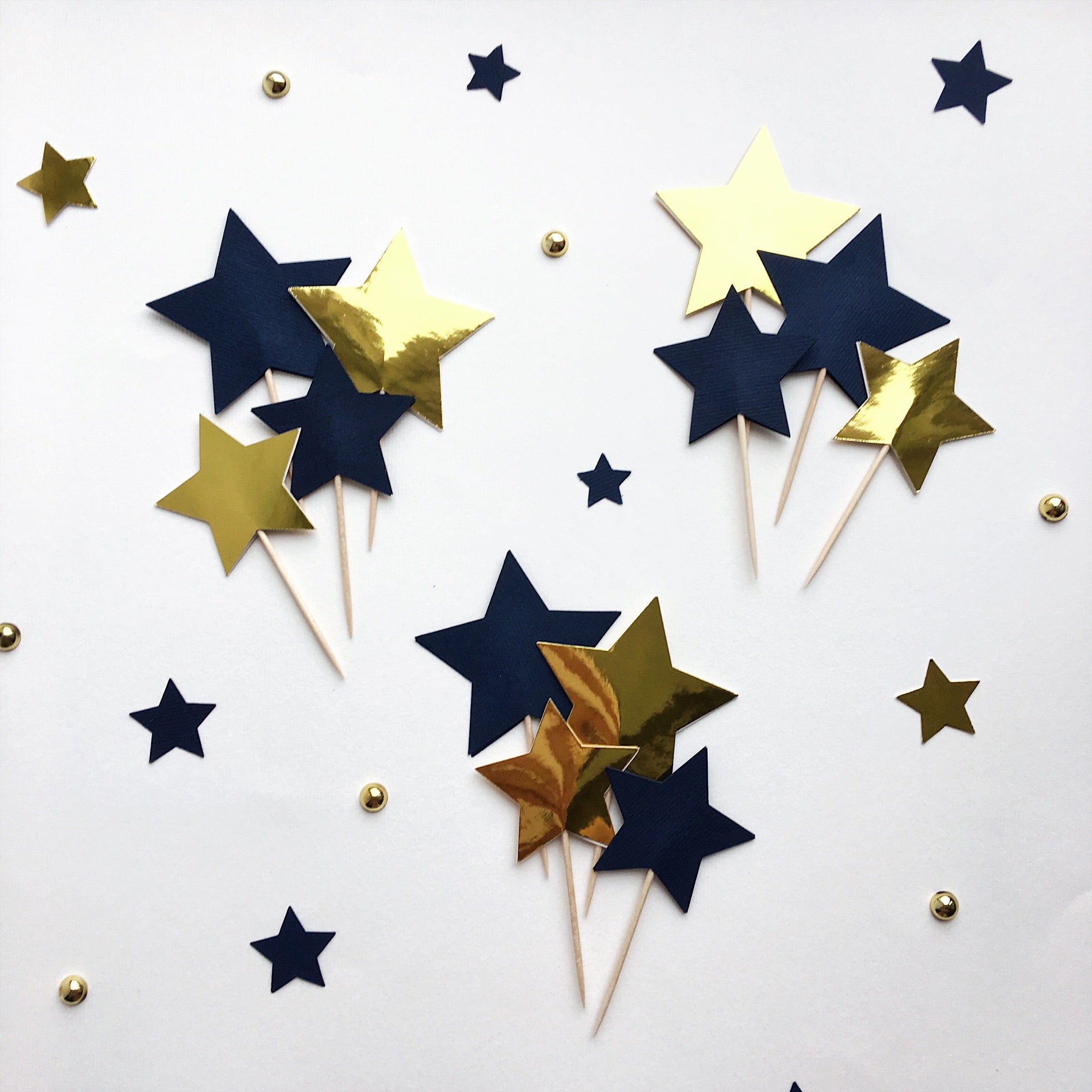 Twinkle Stars Cupcake Toppers 1st Birthday Love You to the Moon and Back theme 