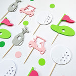 Golf Cupcake Toppers Hole in One 1st Birthday Party Decorations Golf Cupcake Toppers 