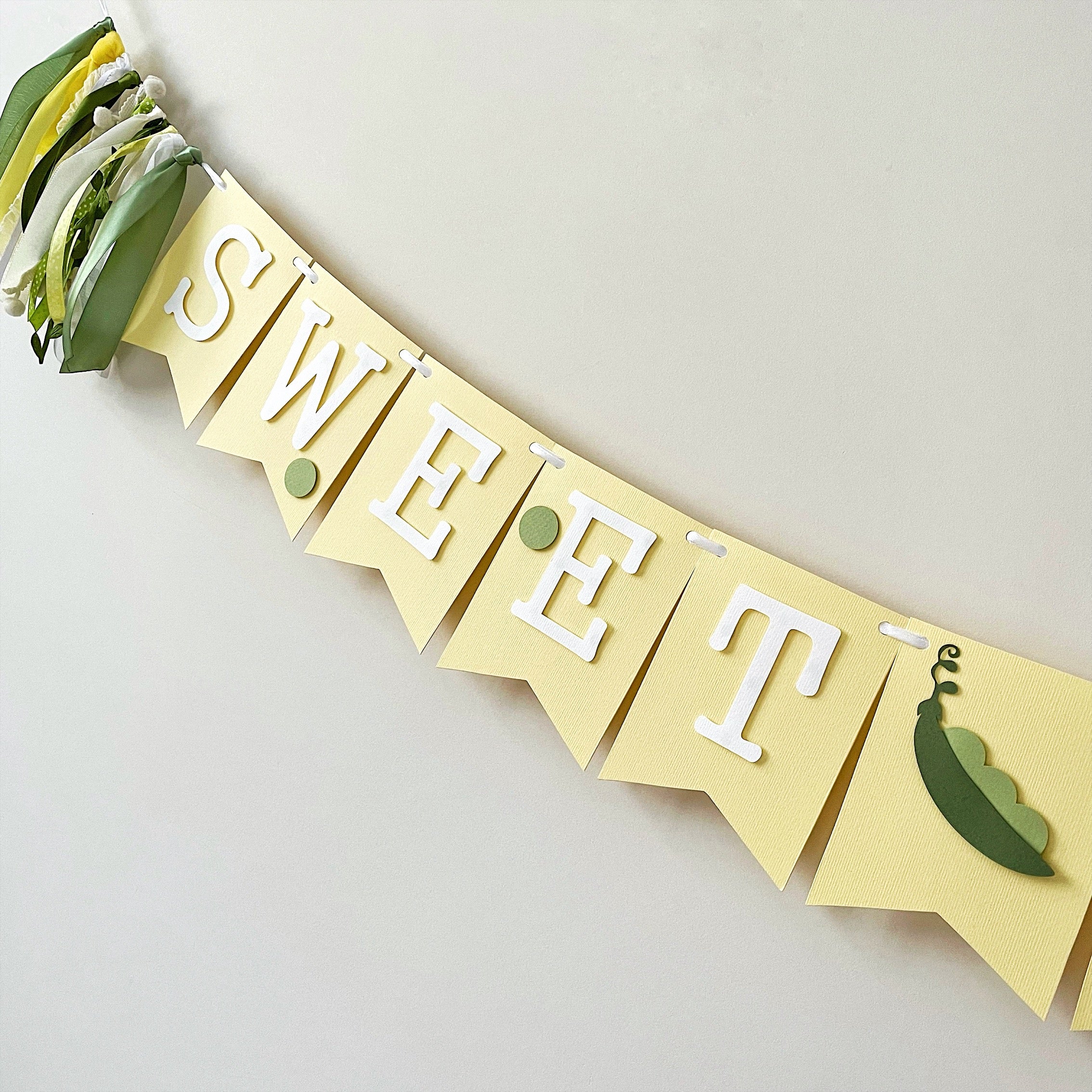  Sweet Pea Baby Shower Banner Pea Baby Shower Decorations 