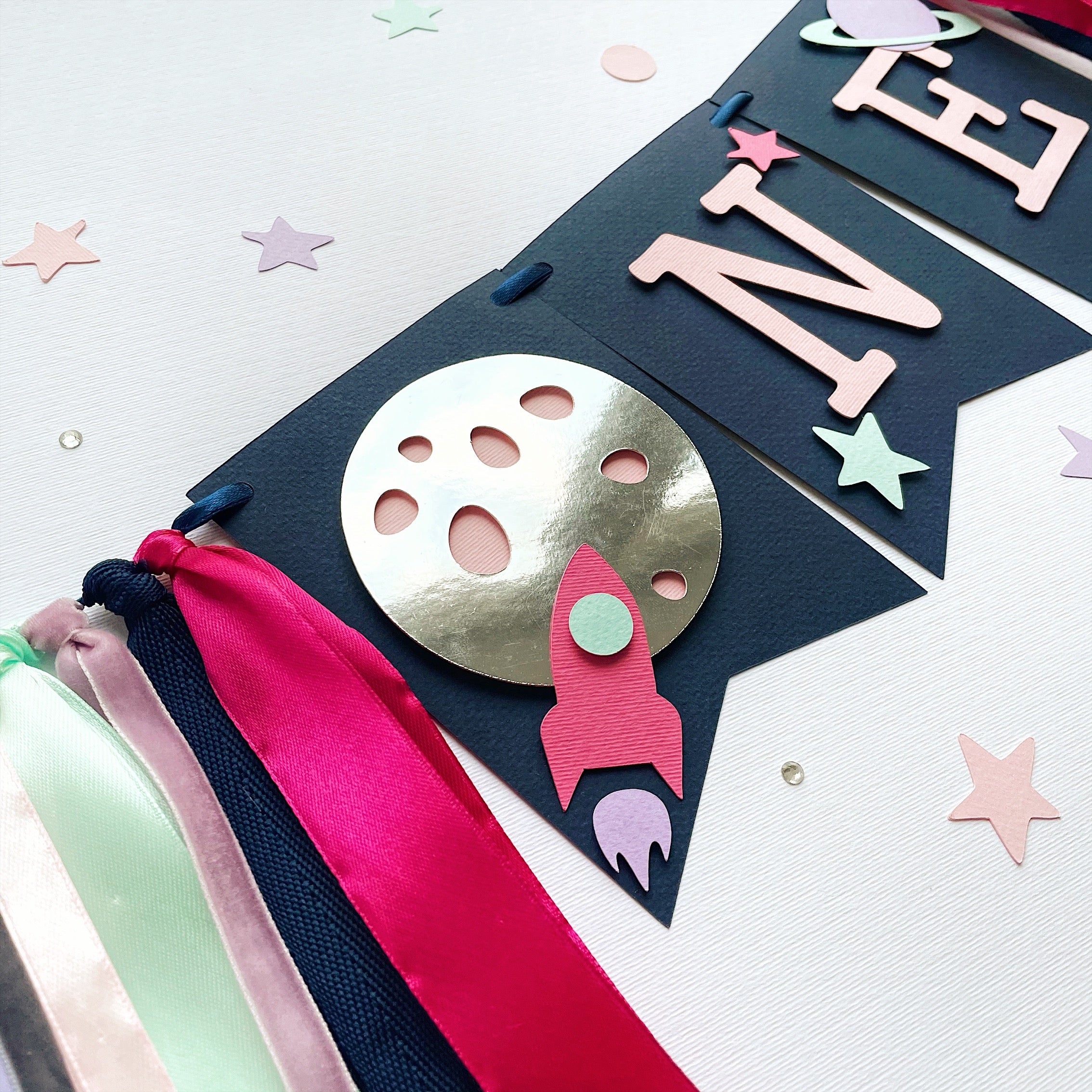 Space Girl Highchair Banner