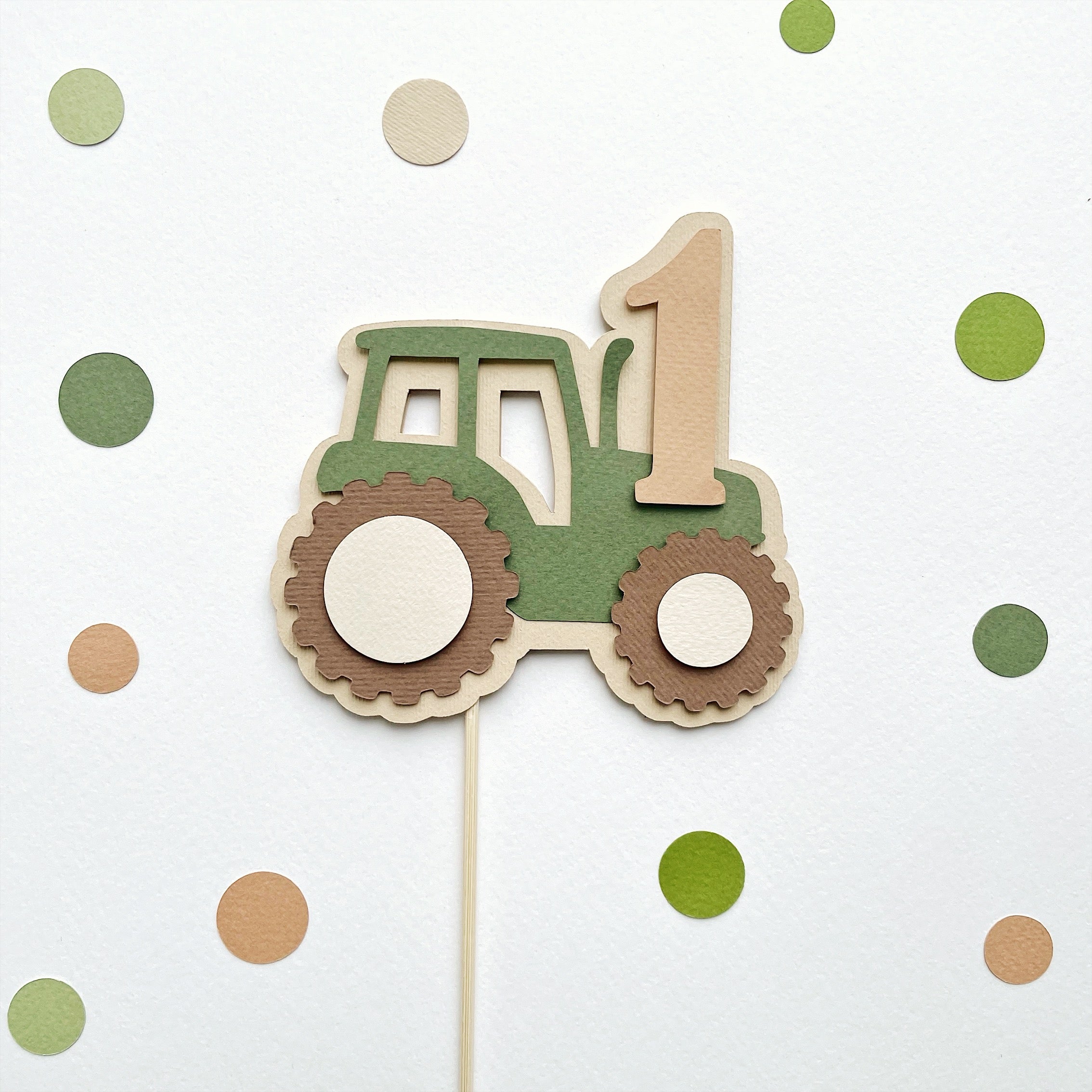 Tractor Cake Topper - Farm 1st Boy Birthday Decorations