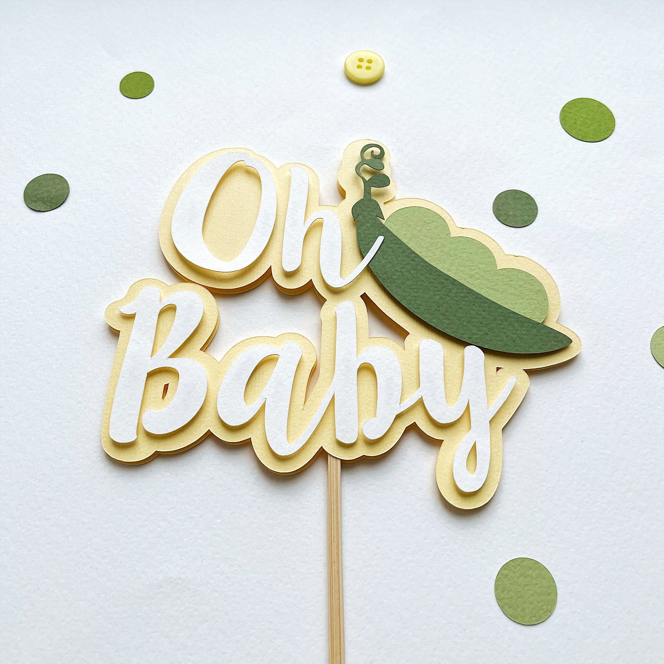 Oh Bay Cake Topper Sweet Pea Baby Shower Decorations