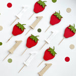 Strawberry Cupcake Toppers Strawberry 1st Birthday Party Decorations 