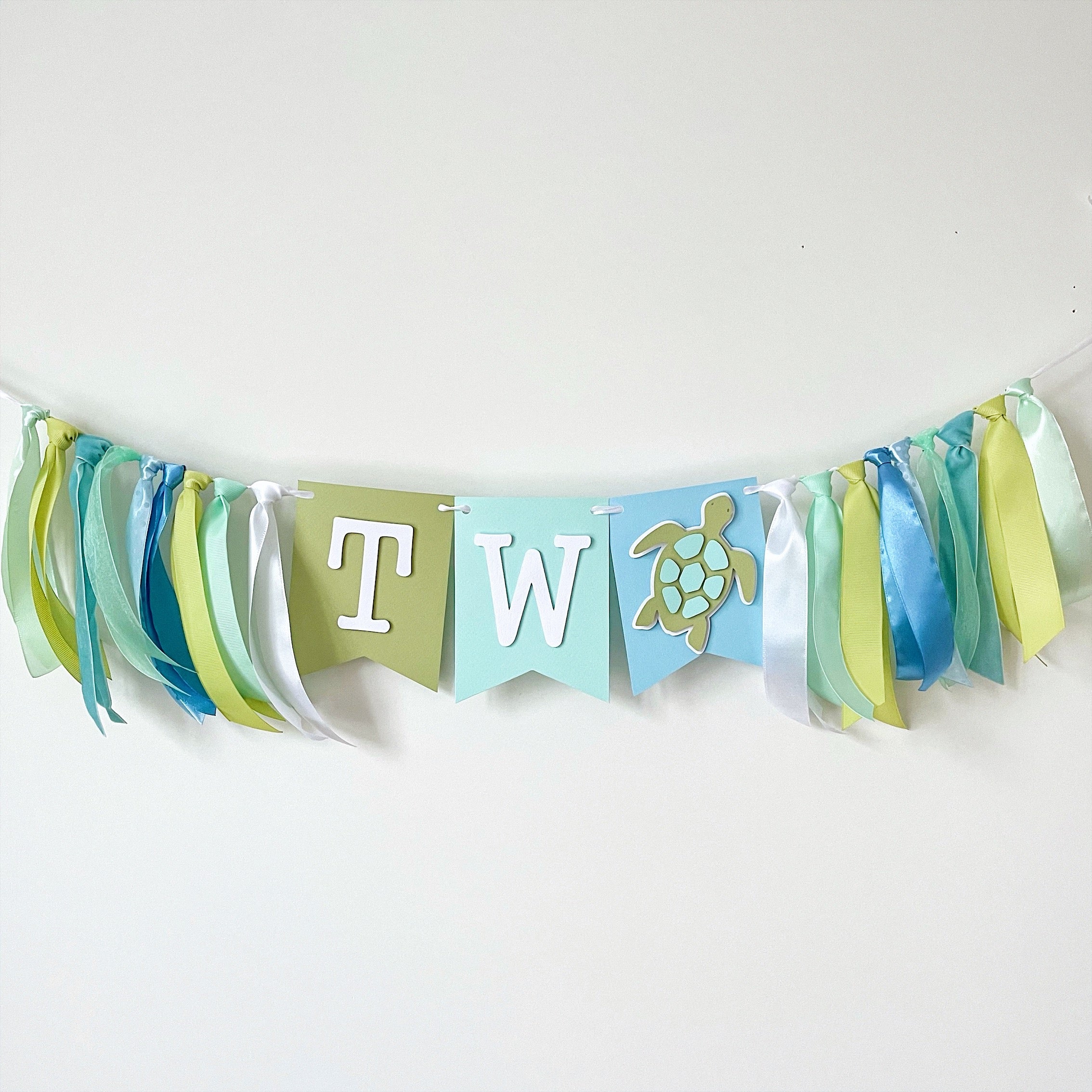 Turtle Birthday Highchair Banner Turtle 2nd Birthday Party Decorations Turtle High Chair Banner Sea Turtle Party Under the Sea Party Sea Turtle Straws Sea Turtle Birthday Under the Sea and Beach Party Decor