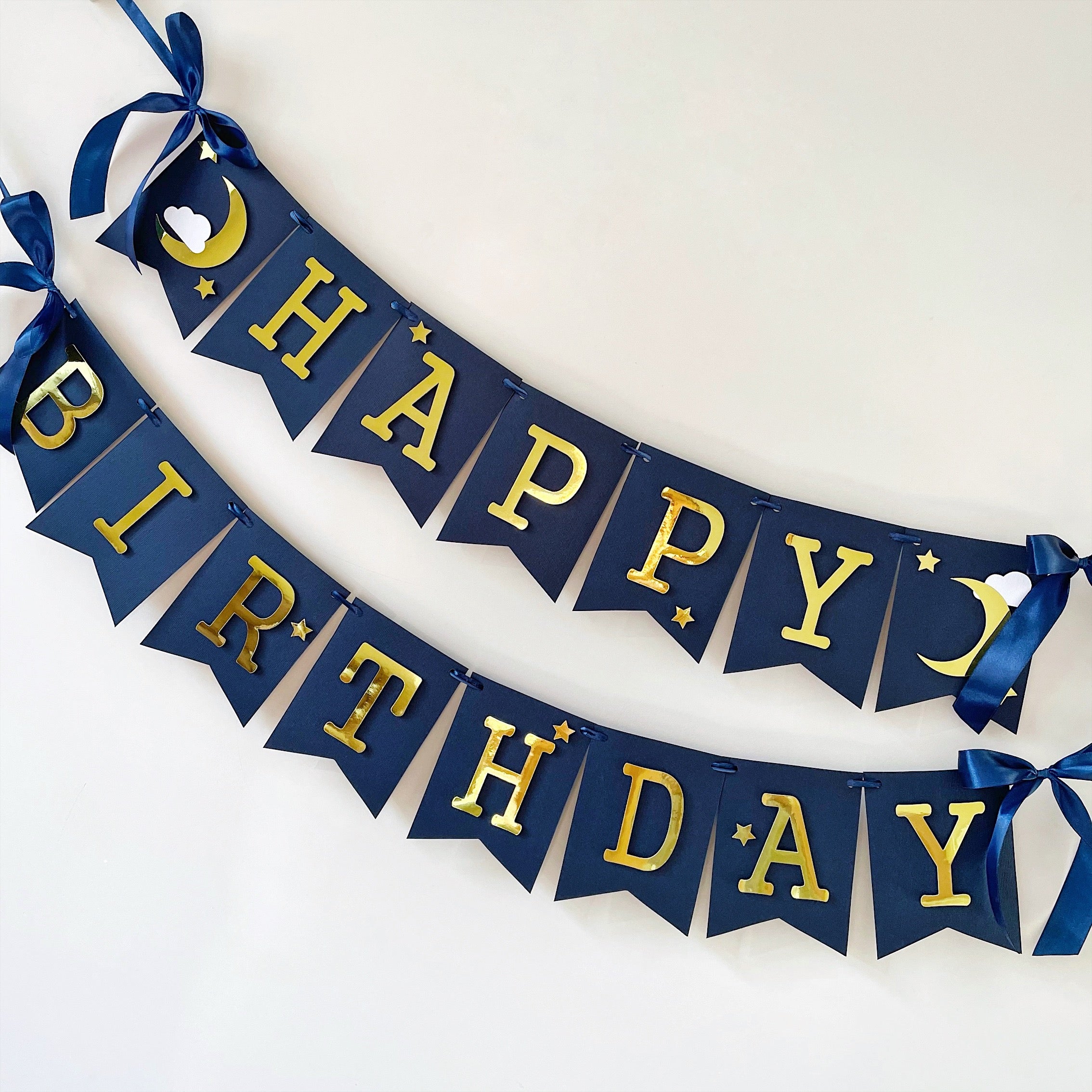 Moon Star First Birthday Banner Moon Themed First Birthday Party 