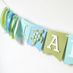 Sea Turtle "I Am Two" Birthday Banner - Under the Sea 2nd Birthday Party Decor