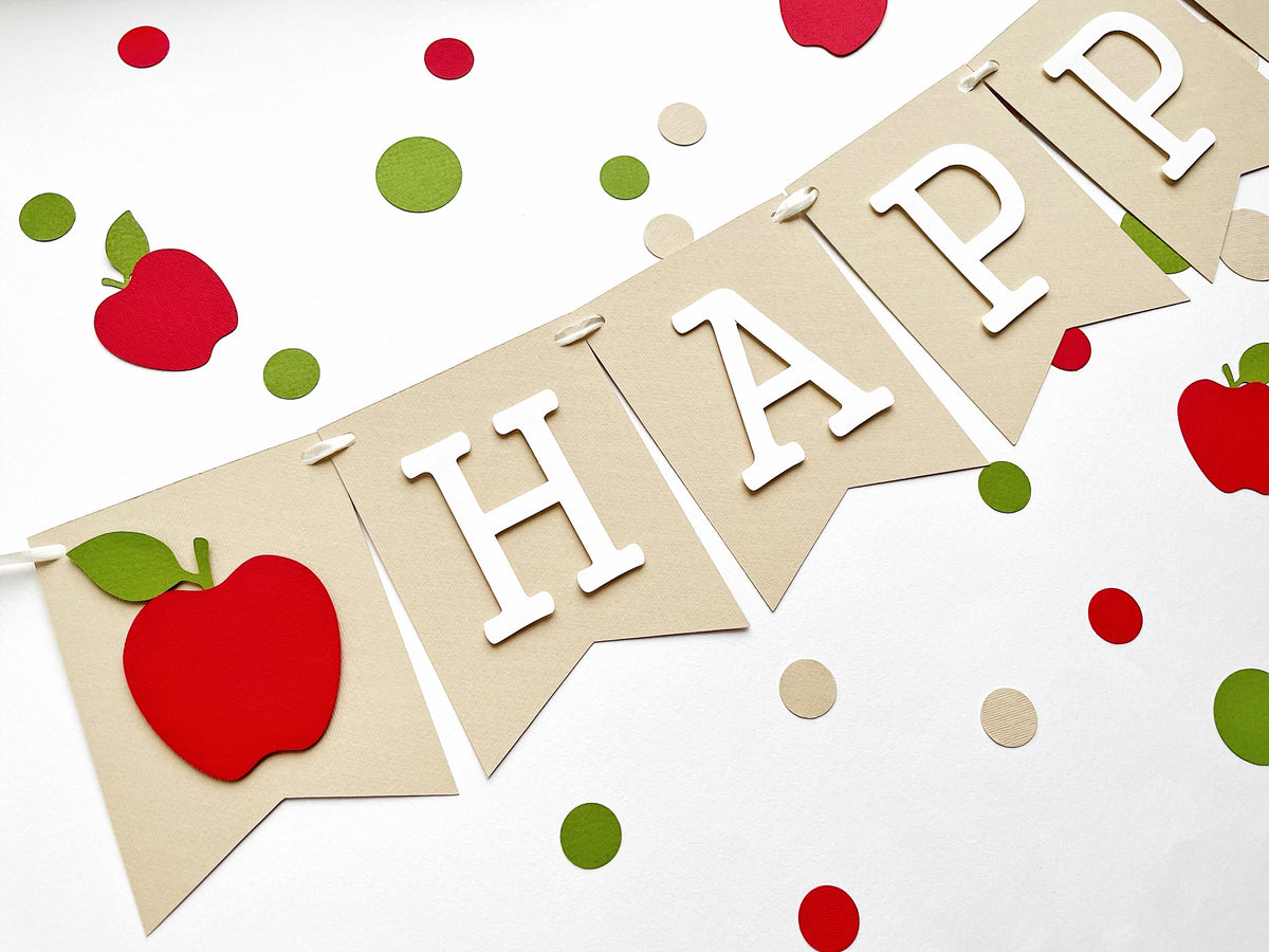 High quality paper apple party decoration banner