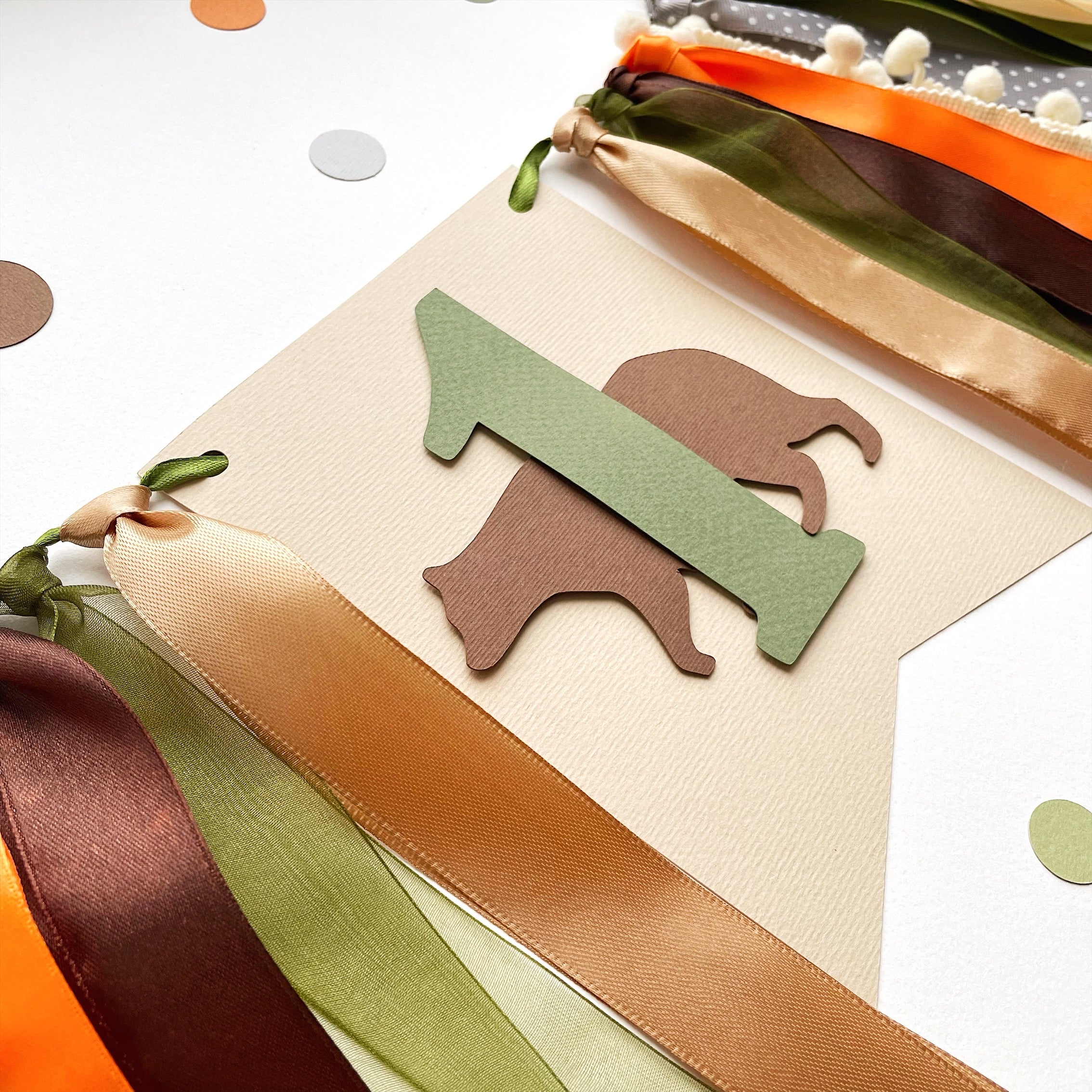 Woodland Bear Highchair Banner - 1st Birthday Party Decoration