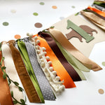 Woodland Bear Highchair Banner - 1st Birthday Party Decoration