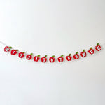 Complete Apple 12 Month Photo Banner strung in a curve, perfect for a photo backdrop or wall decoration.