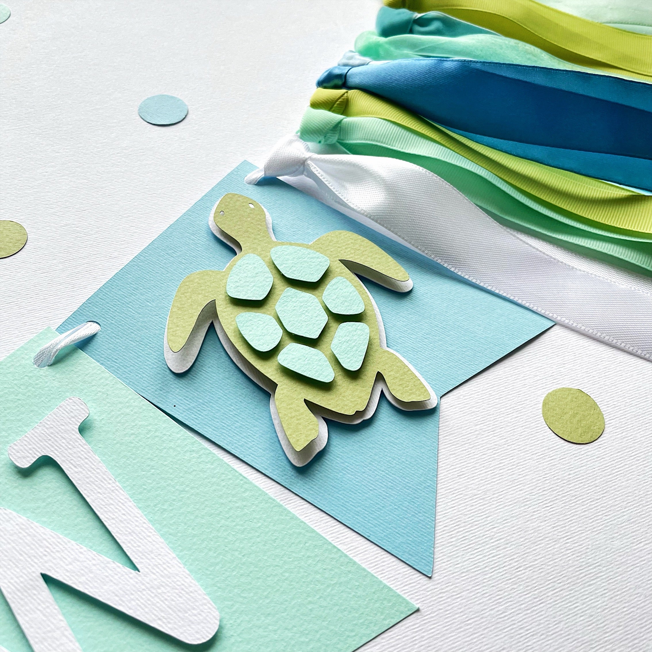 Turtle Birthday Highchair Banner Turtle 2nd Birthday Party Decorations Turtle High Chair Banner Sea Turtle Party Under the Sea Party Sea Turtle Straws Sea Turtle Birthday Under the Sea and Beach Party Decor