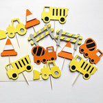 Construction Cupcake Toppers Construction Toddler Birthday Party Decorations Under Construction 1st Birthday Digger Excavator Truck Bulldozer Dump Everything theme 