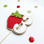 Strawberry Birthday Cake Topper My berry first Birthday party 