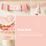 Pink Bow Bundle Coquette Birthday Pink Blush Birthday party Pink Ribbon Theme