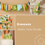 Dino 1st Birthday bundle - Dinosaur  Birthday Banner in sage green and terracotta for 1st birthday