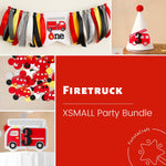 Firetruck Birthday Bundle - Little Fireman Party Decorations - Three Alarm Fire Theme