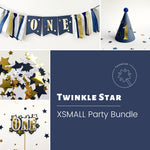 Twinkle Little Star 1st Birthday Bundle - Navy Blue Boy Party Decorations