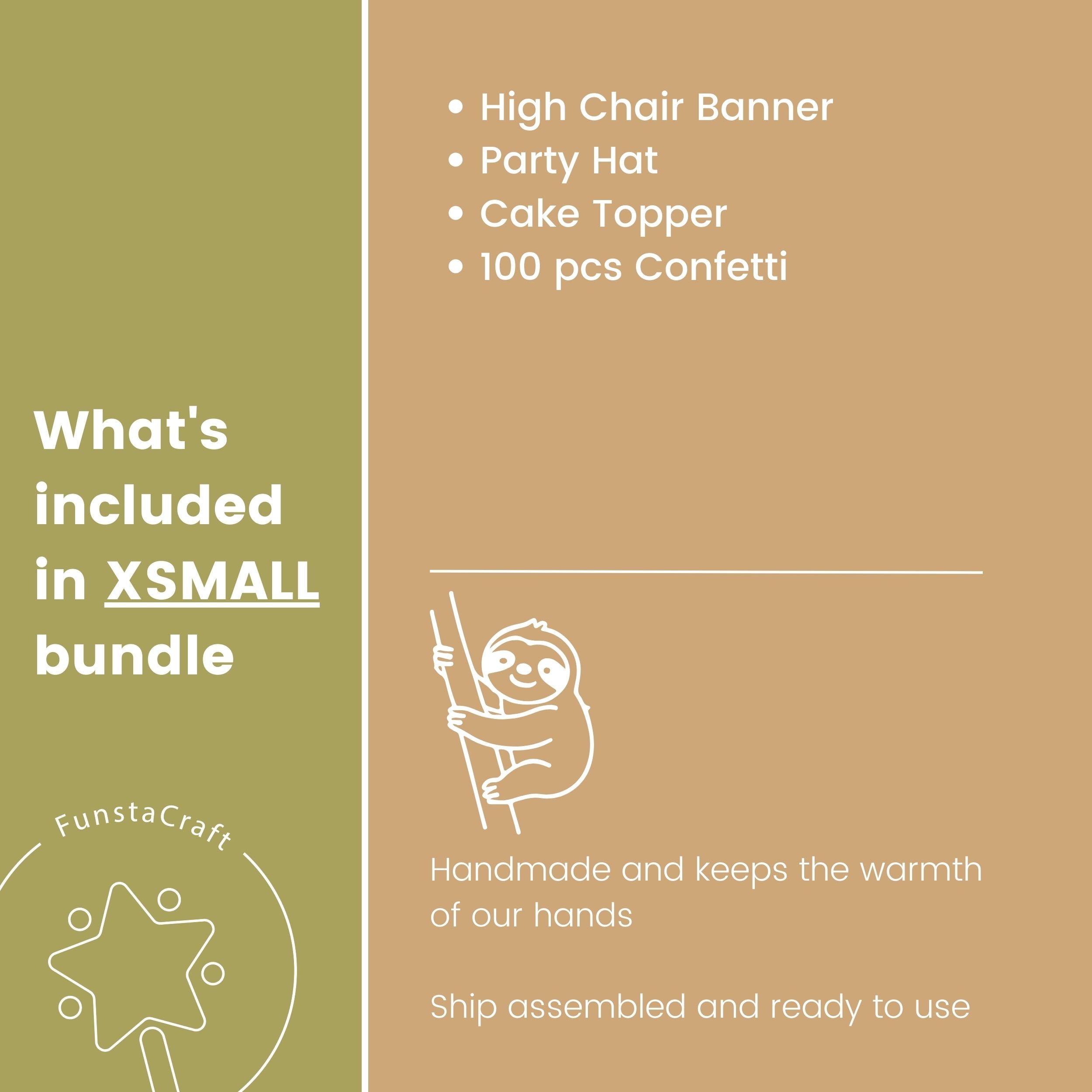 Sloth 1st Birthday Decorations Bundle