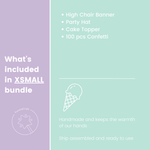 Sweet One Party Supplies, Ice Cream Party Bundle for Girl 1st Birthday