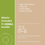 Green Tractor Birthday Party Bundle - Farm Theme Boys Decorations