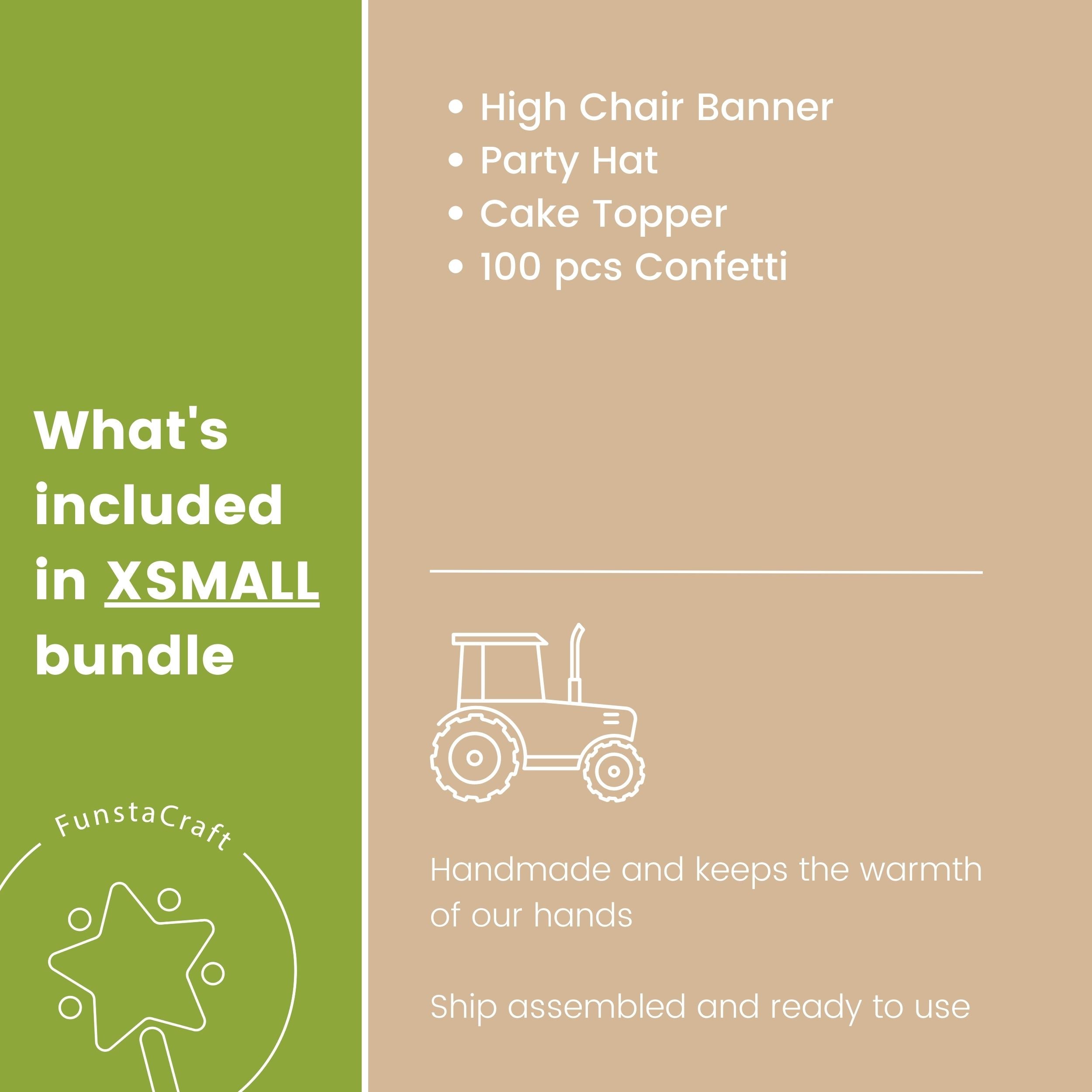 Green Tractor Birthday Party Bundle - Farm Theme Boys Decorations