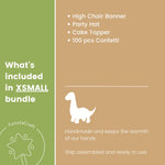 Dino 1st Birthday bundle - Dinosaur Happy Birthday Banner in sage green and terracotta for 1st birthday