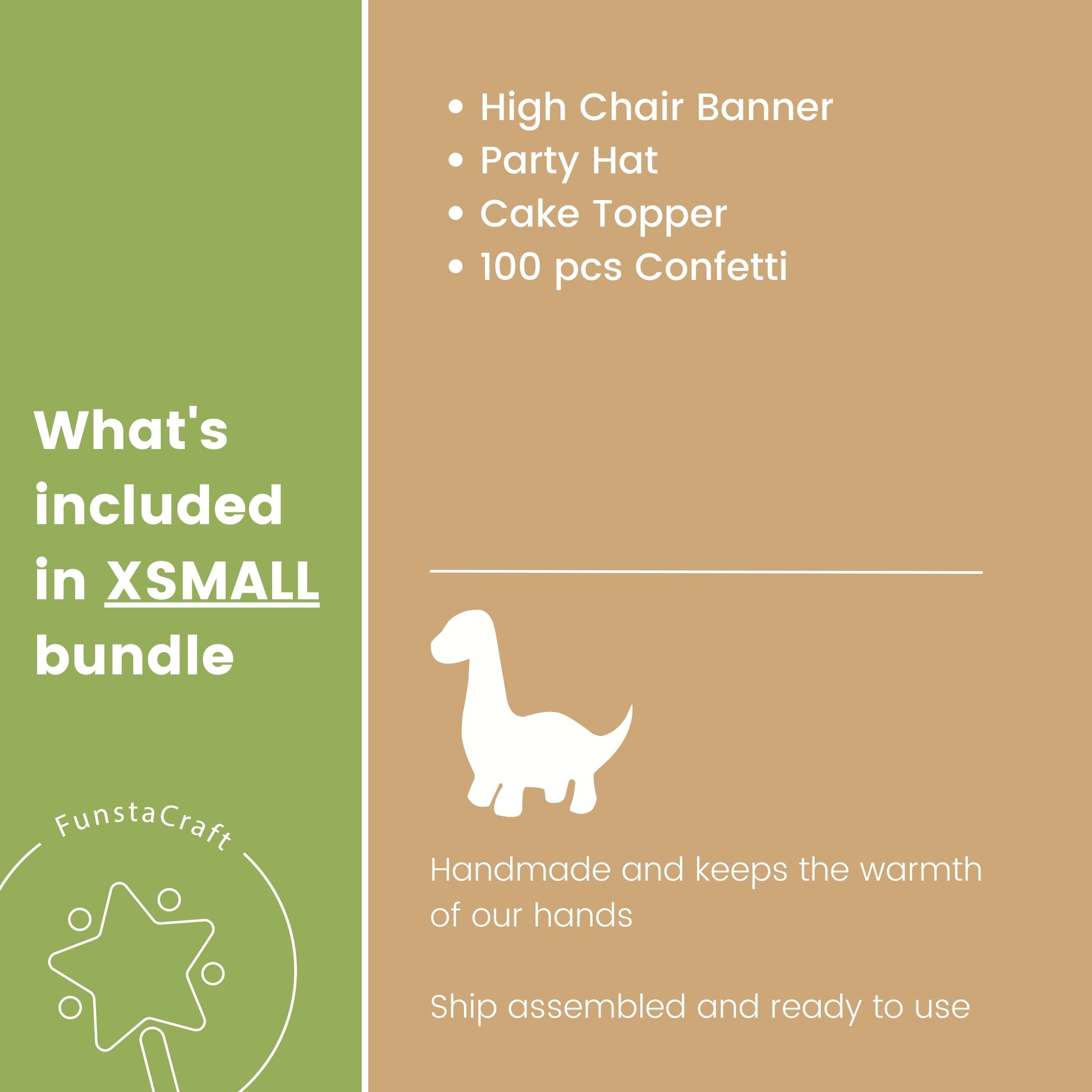 Dino 1st Birthday bundle - Dinosaur Happy Birthday Banner in sage green and terracotta for 1st birthday