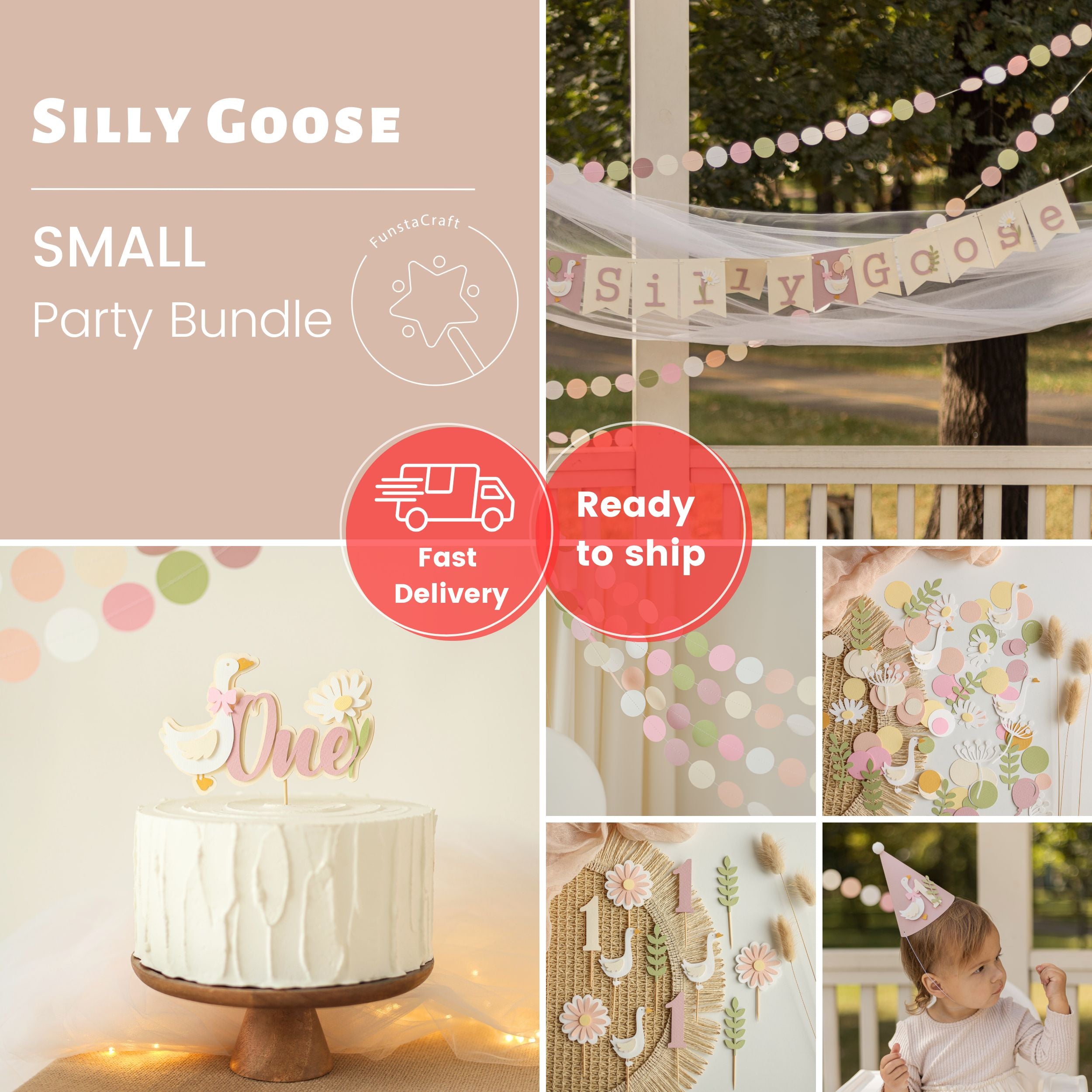 One Silly Goose Bundle Vintage Goose Birthday