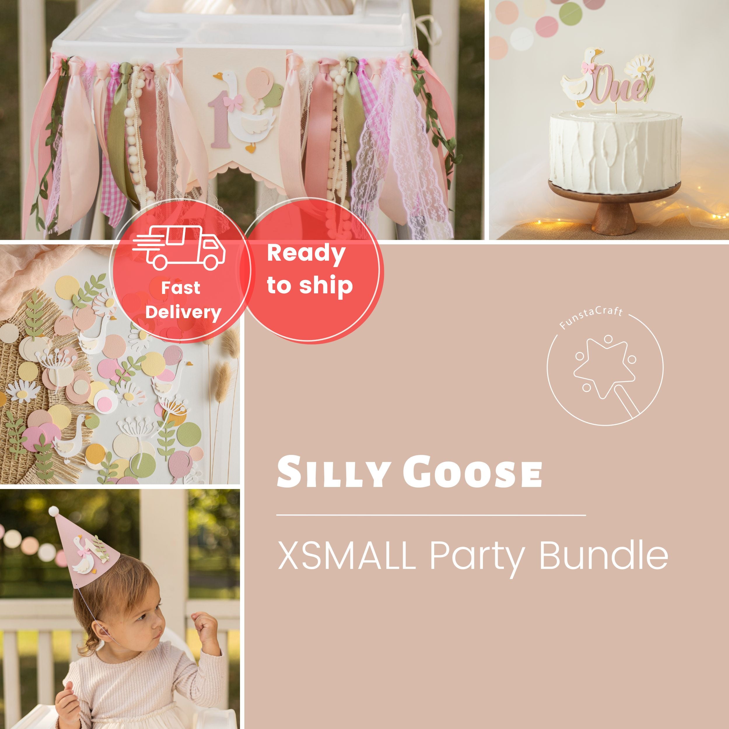 One Silly Goose Bundle Vintage Goose Birthday