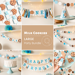 Milk Cookies 1st Birthday Party. Theme Boy First Birthday
