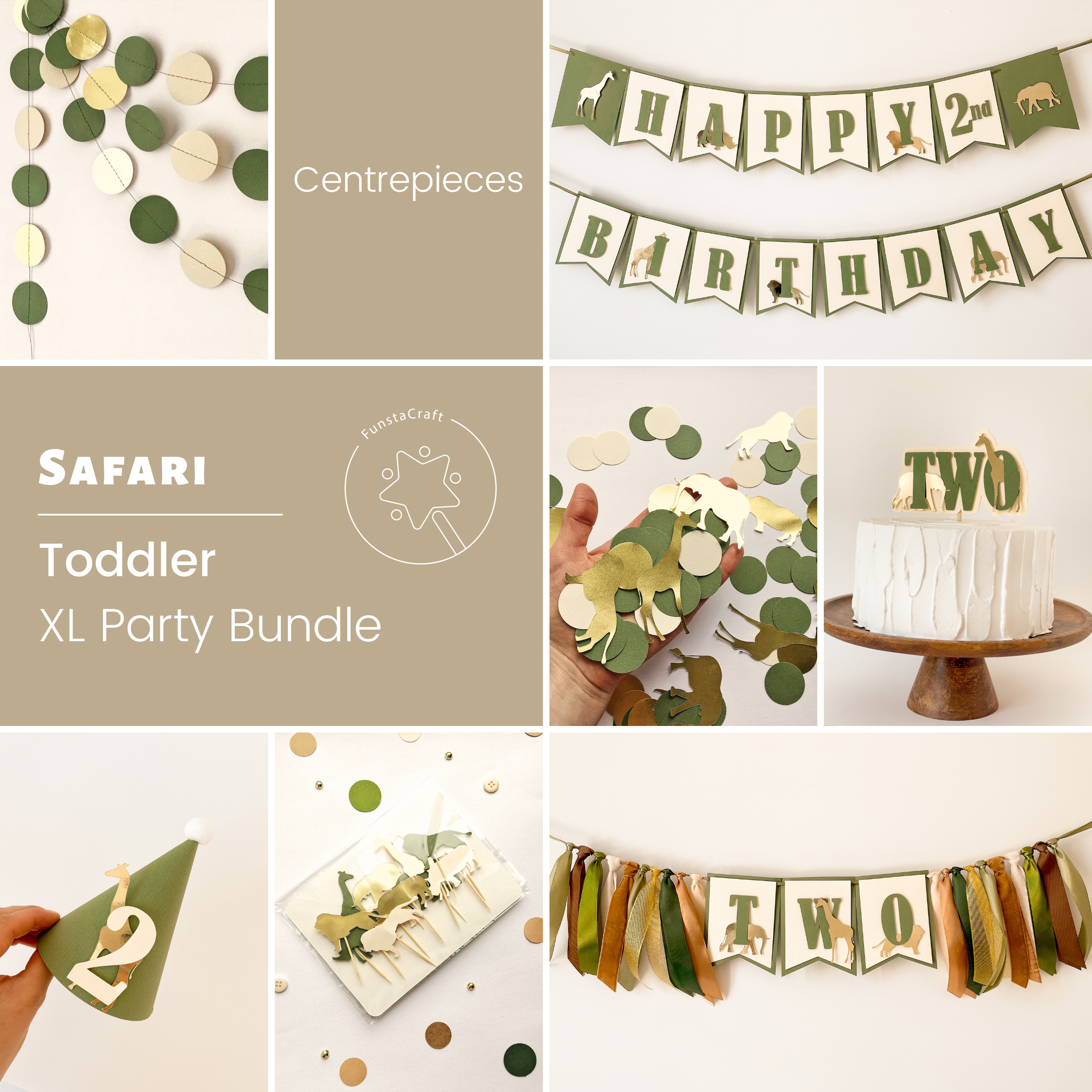 Safari Toddler Birthday Bundle Two Wild Safari Birthday Jungle Animals Birthday 