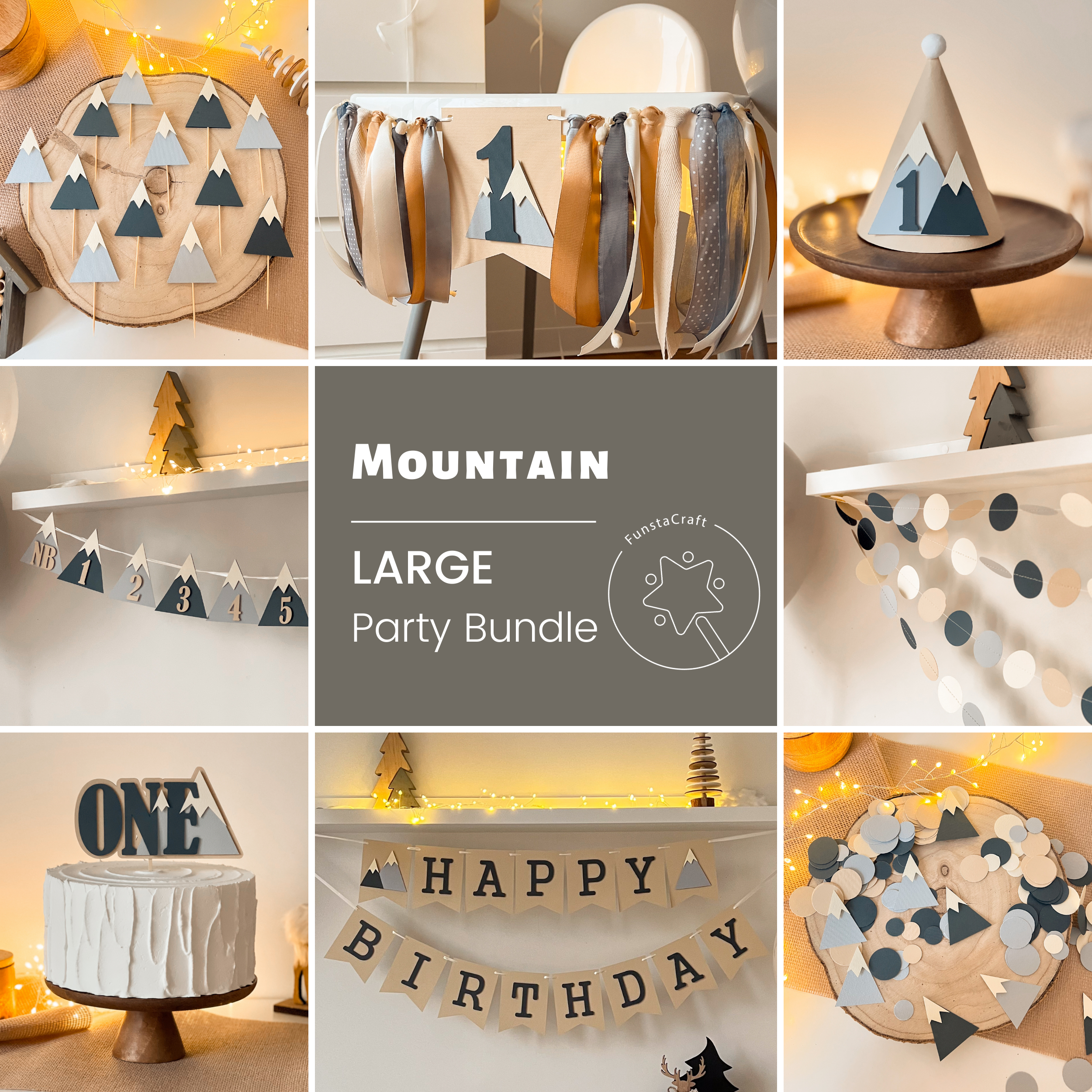 Mountain 1st Birthday Party Bundle Adventure Awaits Themed Birthday Explorer Themed Party Mountain Party Decorations