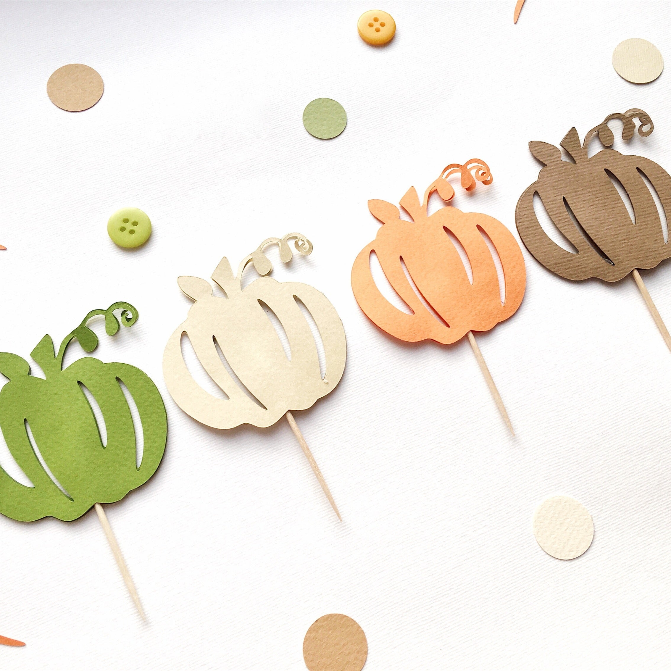 Autumn Boy Pumpkin Cupcake Toppers Fall Pumpkin Shower Pumpkin Theme