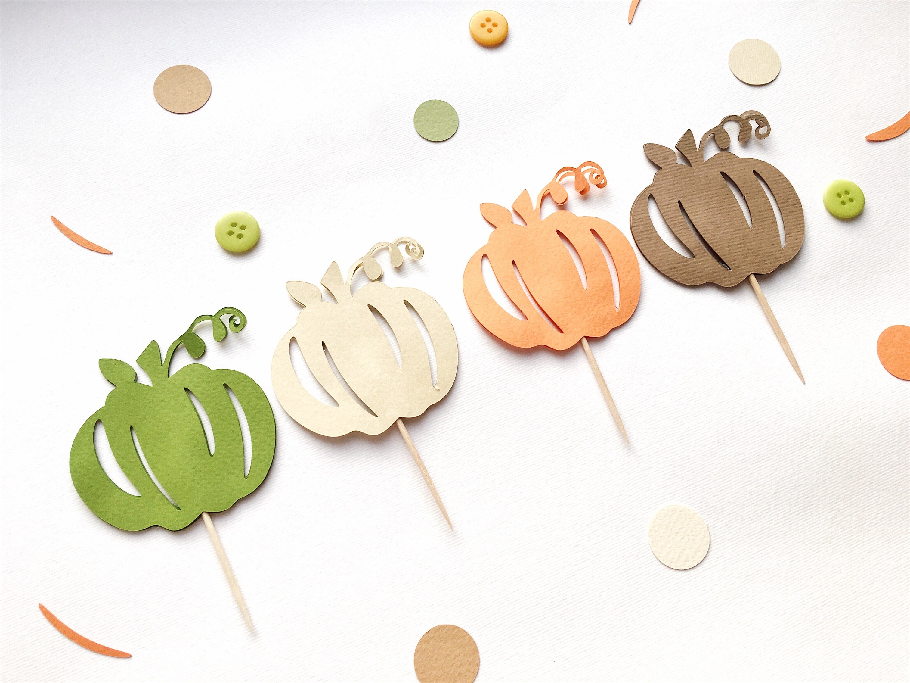 Autumn Boy Pumpkin Cupcake Toppers Fall Pumpkin Shower Pumpkin Theme