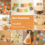 Little Pumpkin Boy 1st Birthday Decorations - Fall Party Supplies