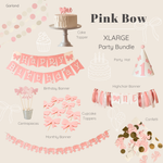 Pink Bow Bundle Coquette Birthday Pink Blush Birthday party Pink Ribbon Theme