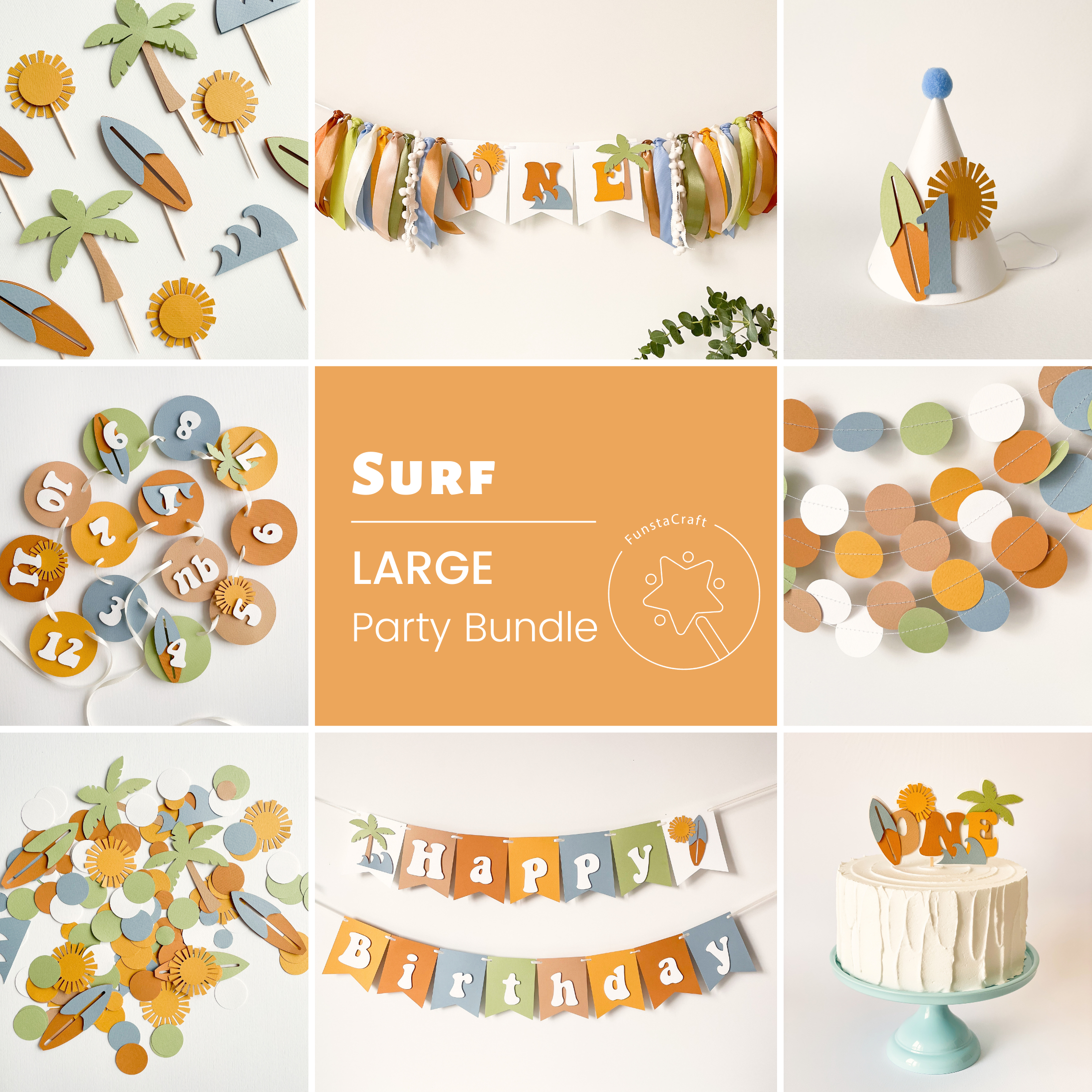 Surf 1st Birthday Party Bundle