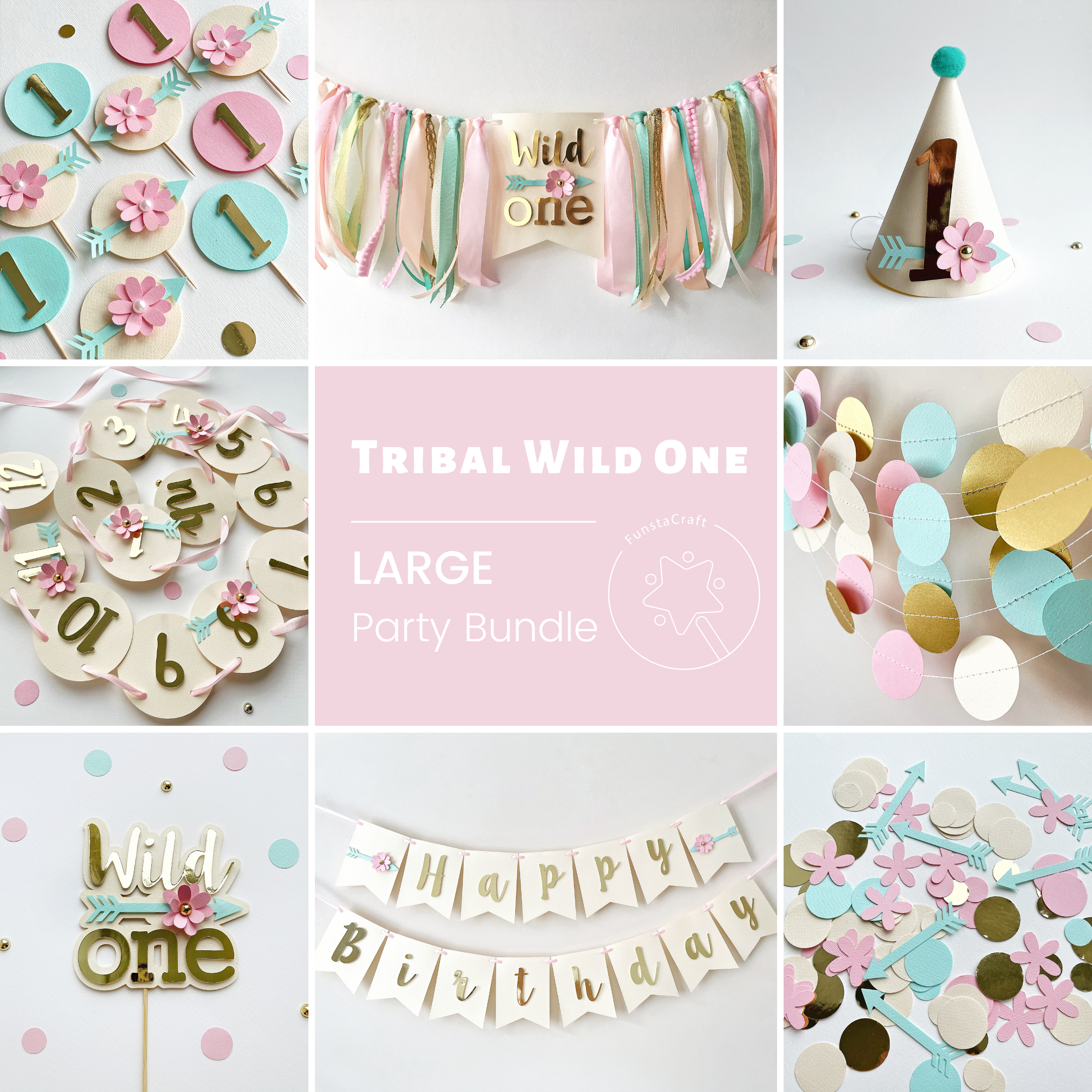 Tribal Wild One 1st Birthday Bundle